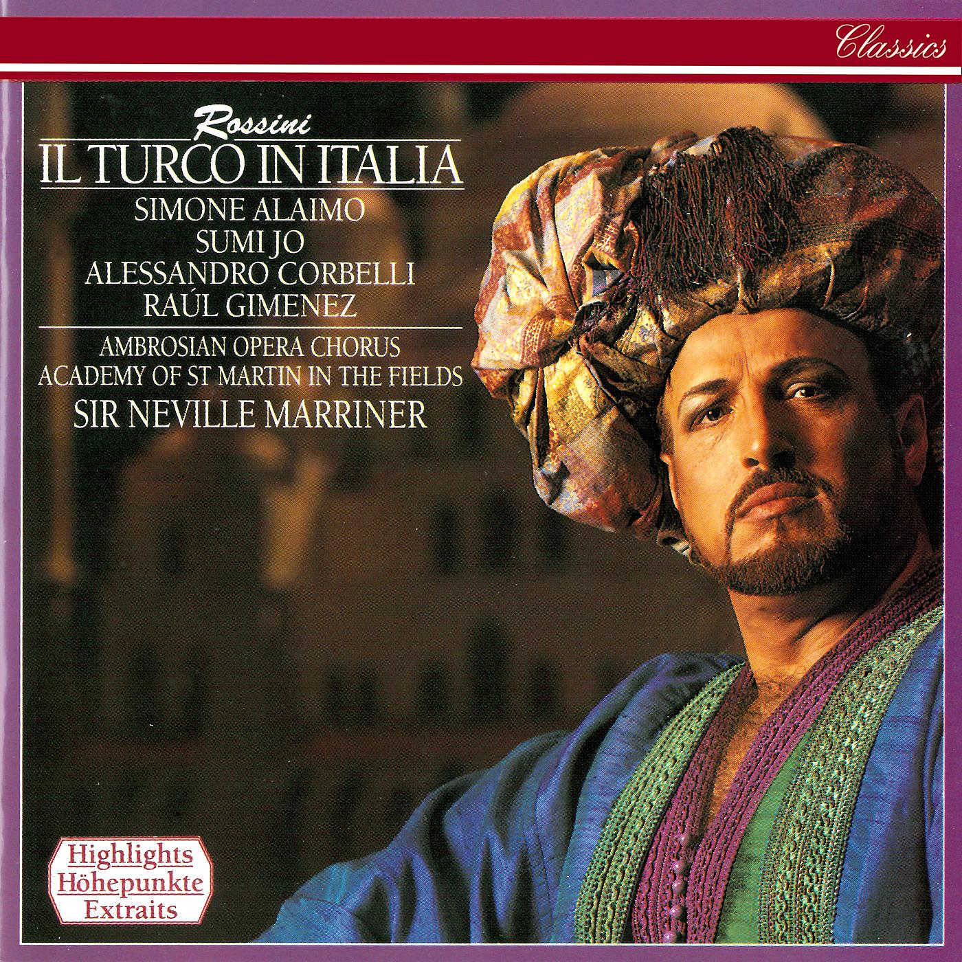 Постер альбома Rossini: Il Turco in Italia (Highlights)