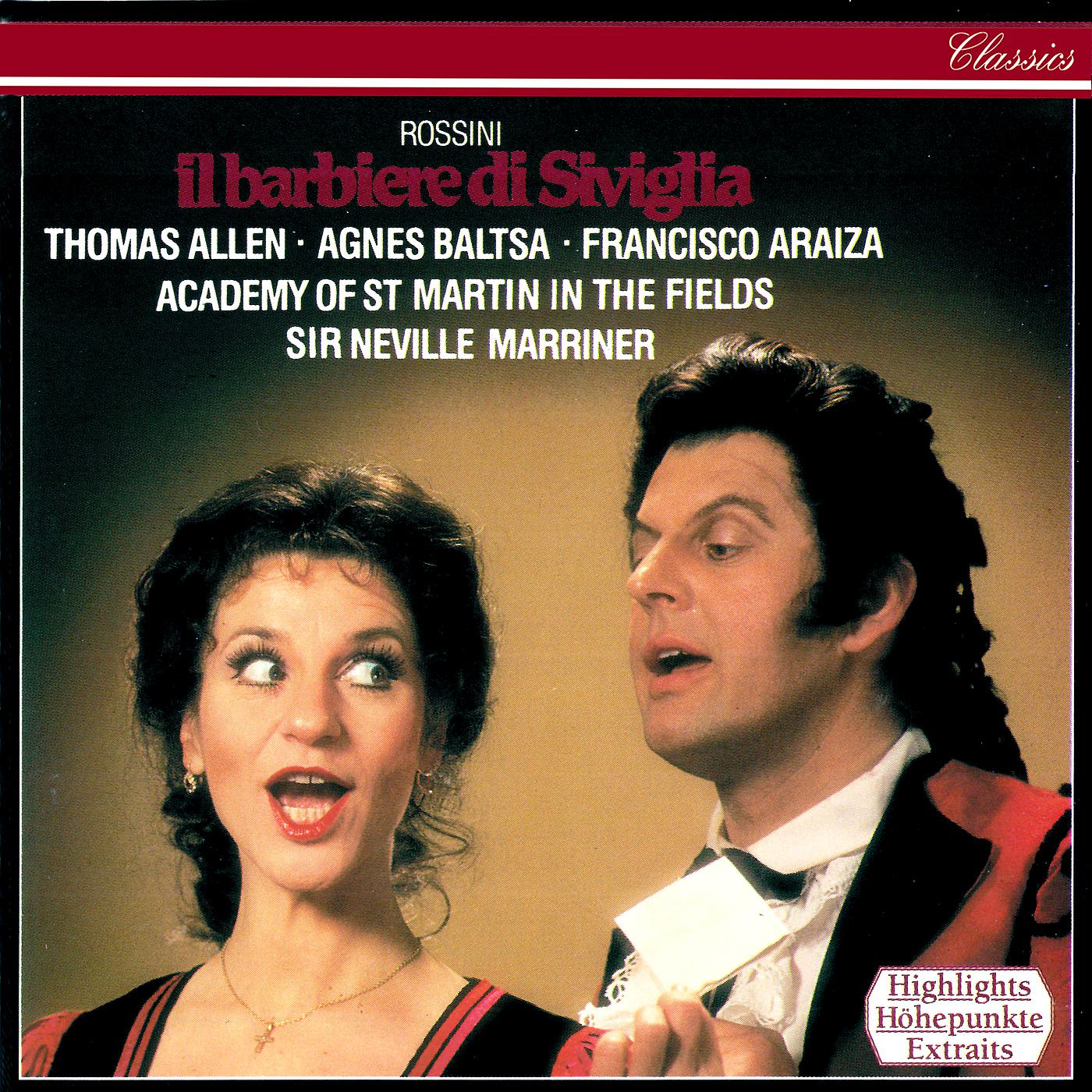 Постер альбома Rossini: Il Barbiere di Siviglia (Highlights)