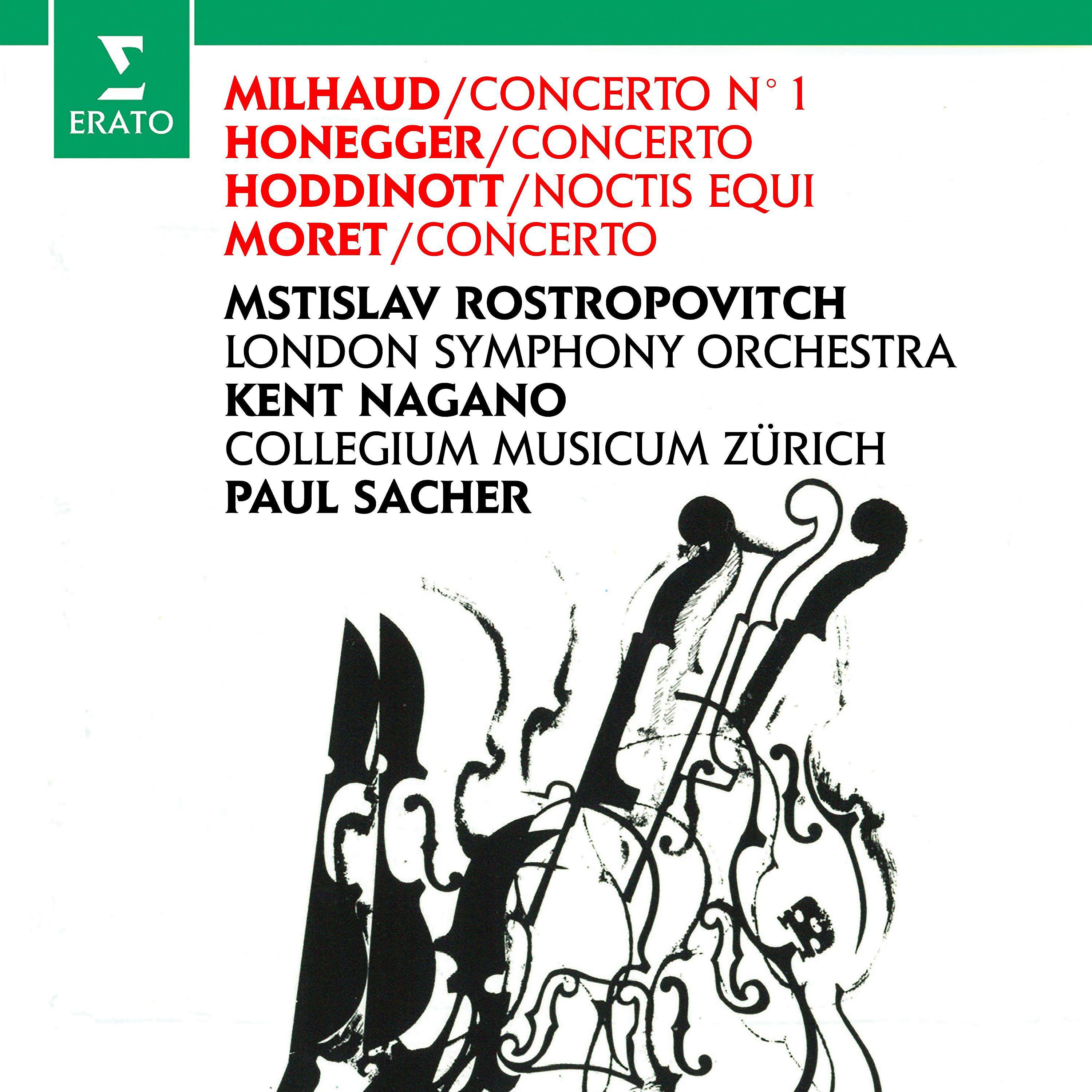 Постер альбома Milhaud, Honegger, Hoddinott & Moret: Works for Cello and Orchestra
