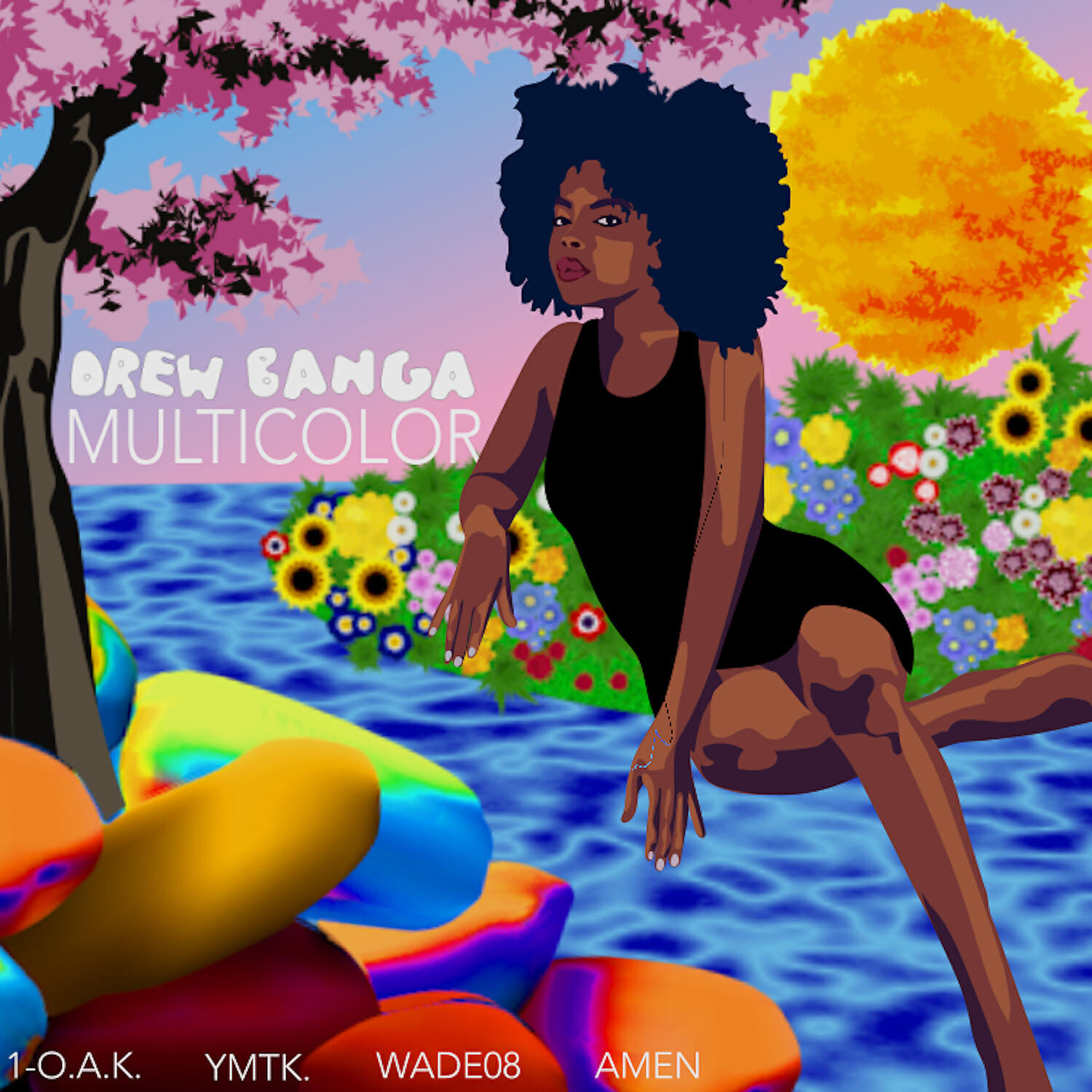Drew Banga - Multi Color (feat. 1-O.A.K., Ymtk, WADE08 & Amen)