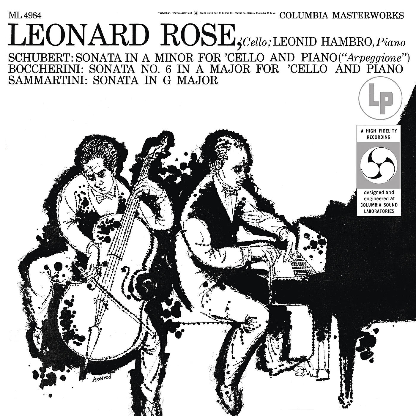 Leonard Rose - Sonata for Arpeggione and Piano in A Minor, D. 821: II. Adagio