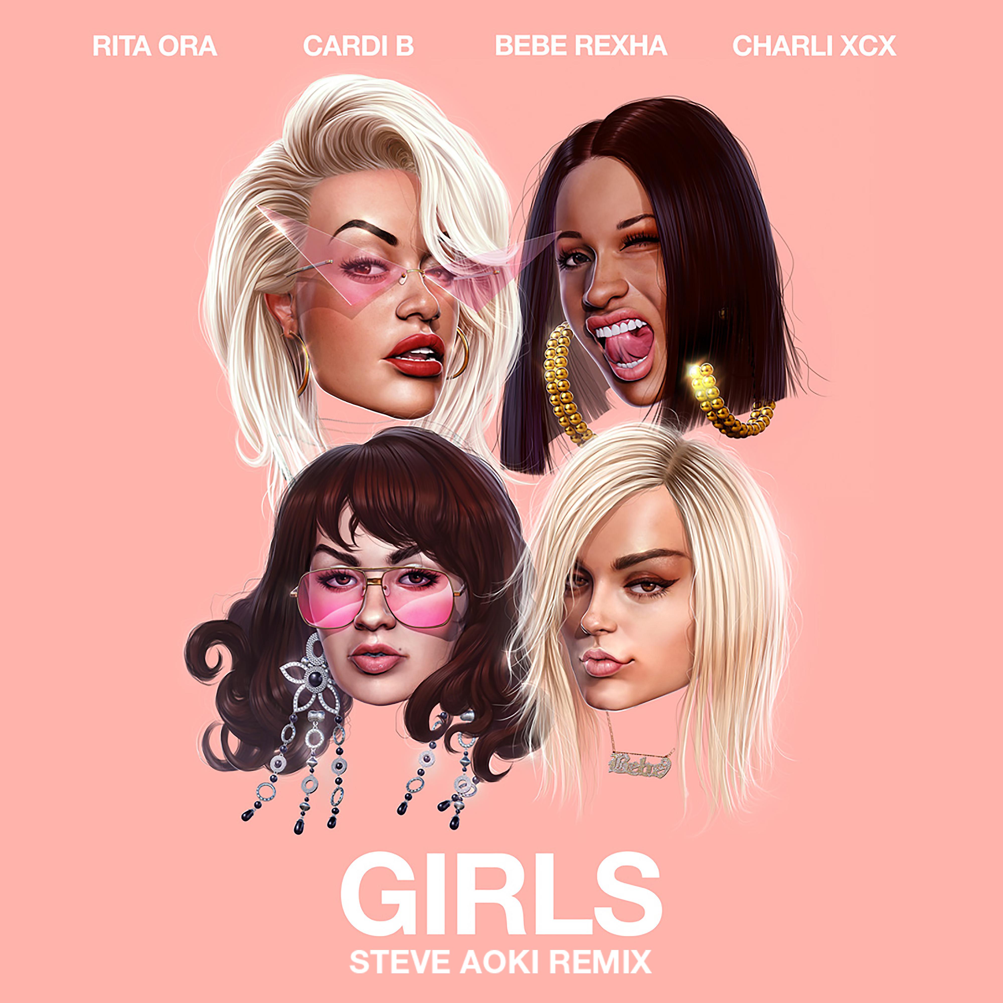 Постер альбома Girls (feat. Cardi B, Bebe Rexha & Charli XCX) [Steve Aoki Remix]