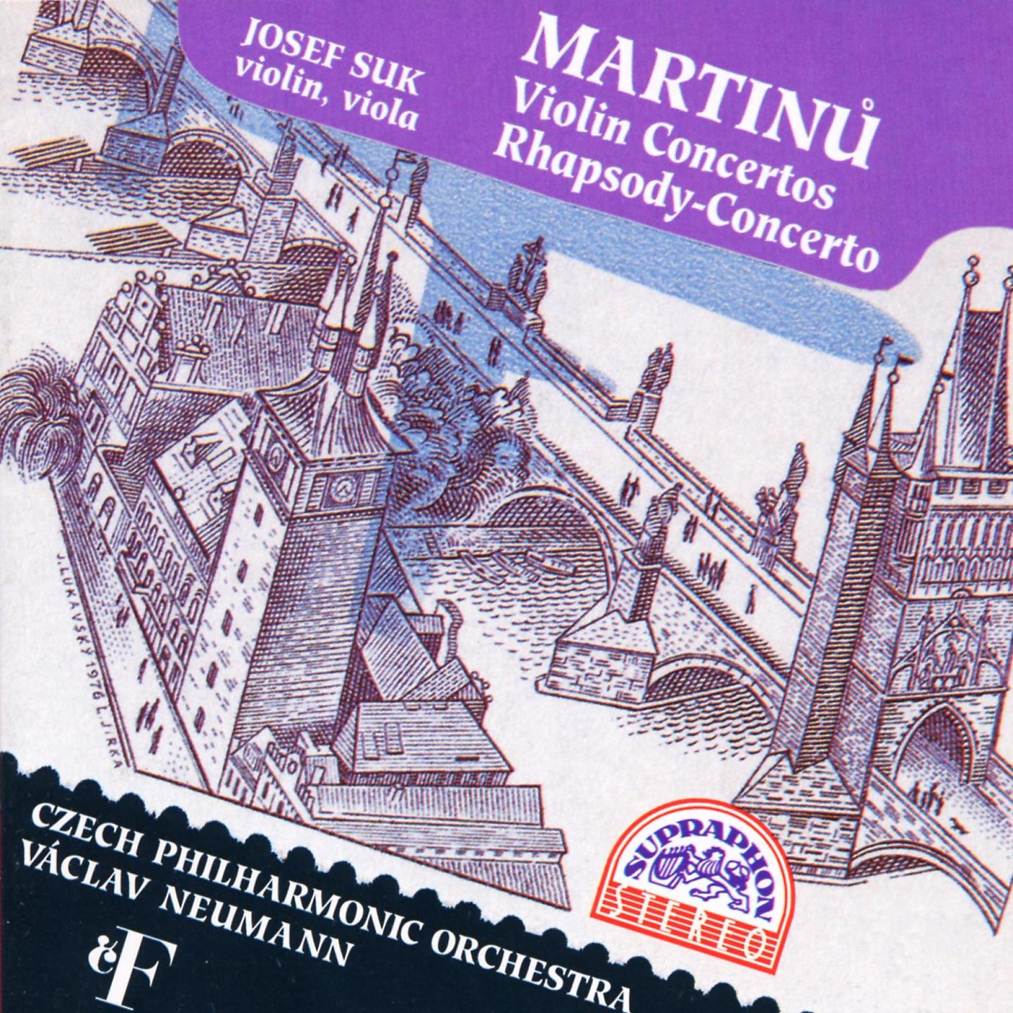 Постер альбома Martinů: Violin Concertos, Rhapsody Concerto