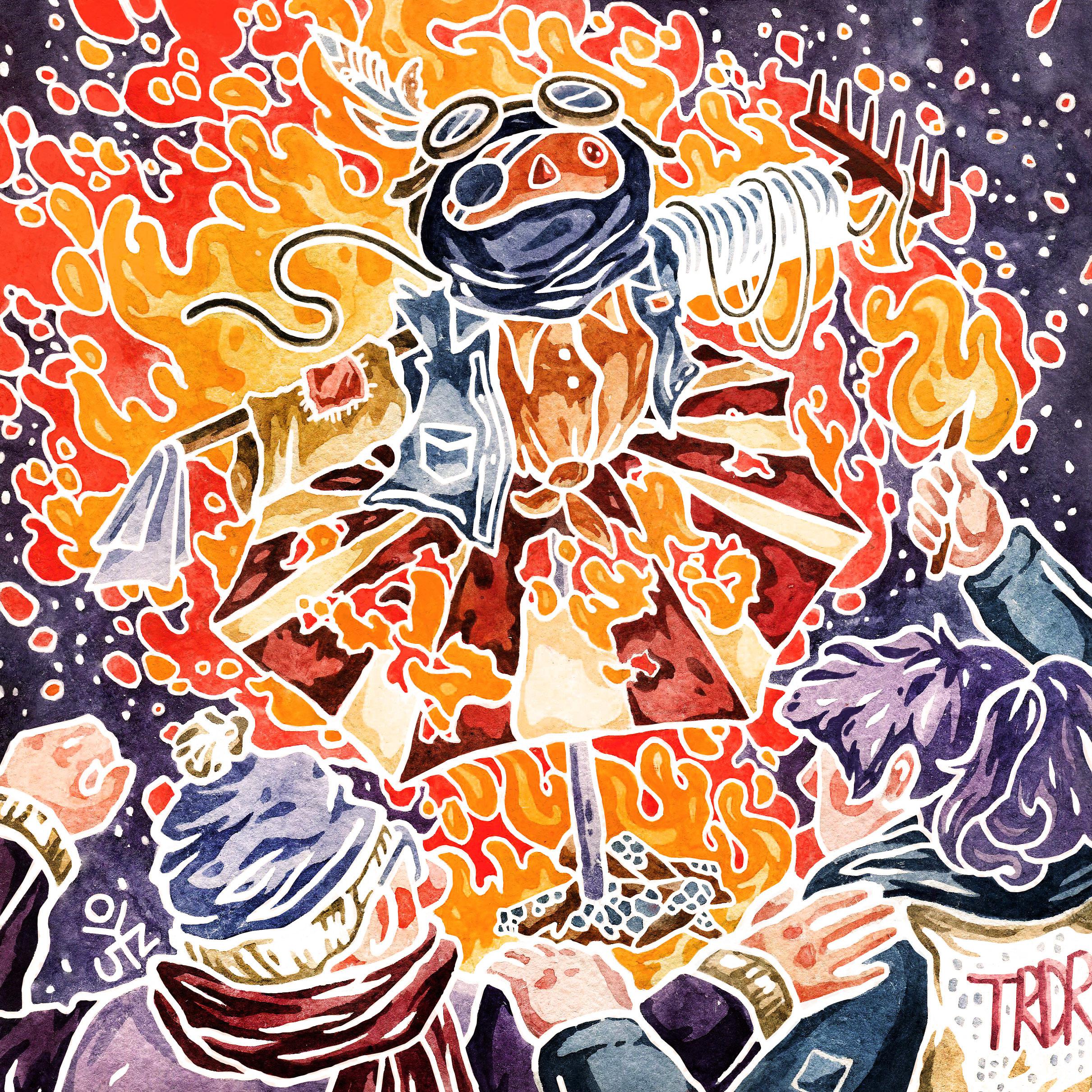 Постер альбома Искры летят от огня