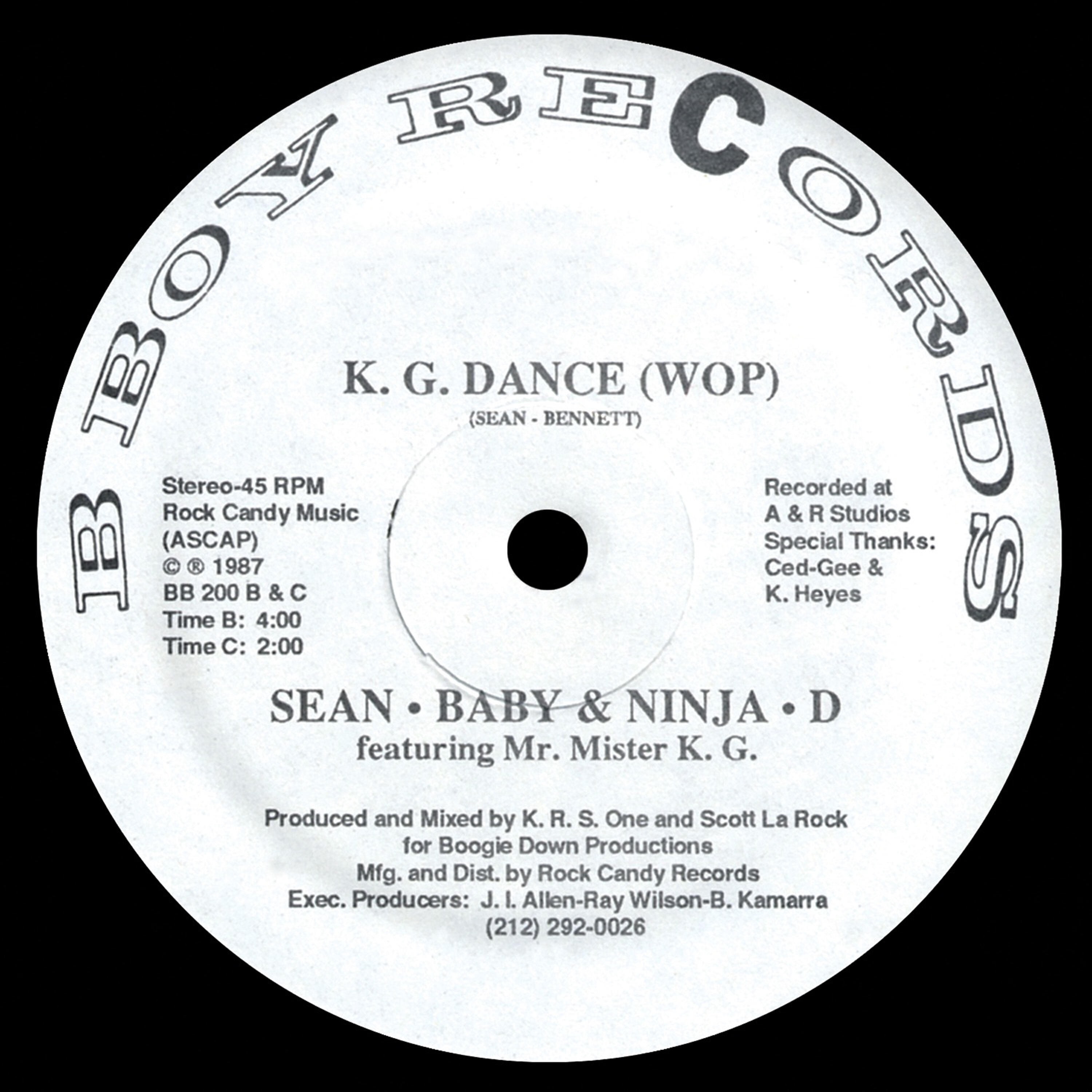 Sean Baby - K.G. Dance (Wop) [feat. Mr. Mister K.G.] [Instrumental 1 Dance Version]
