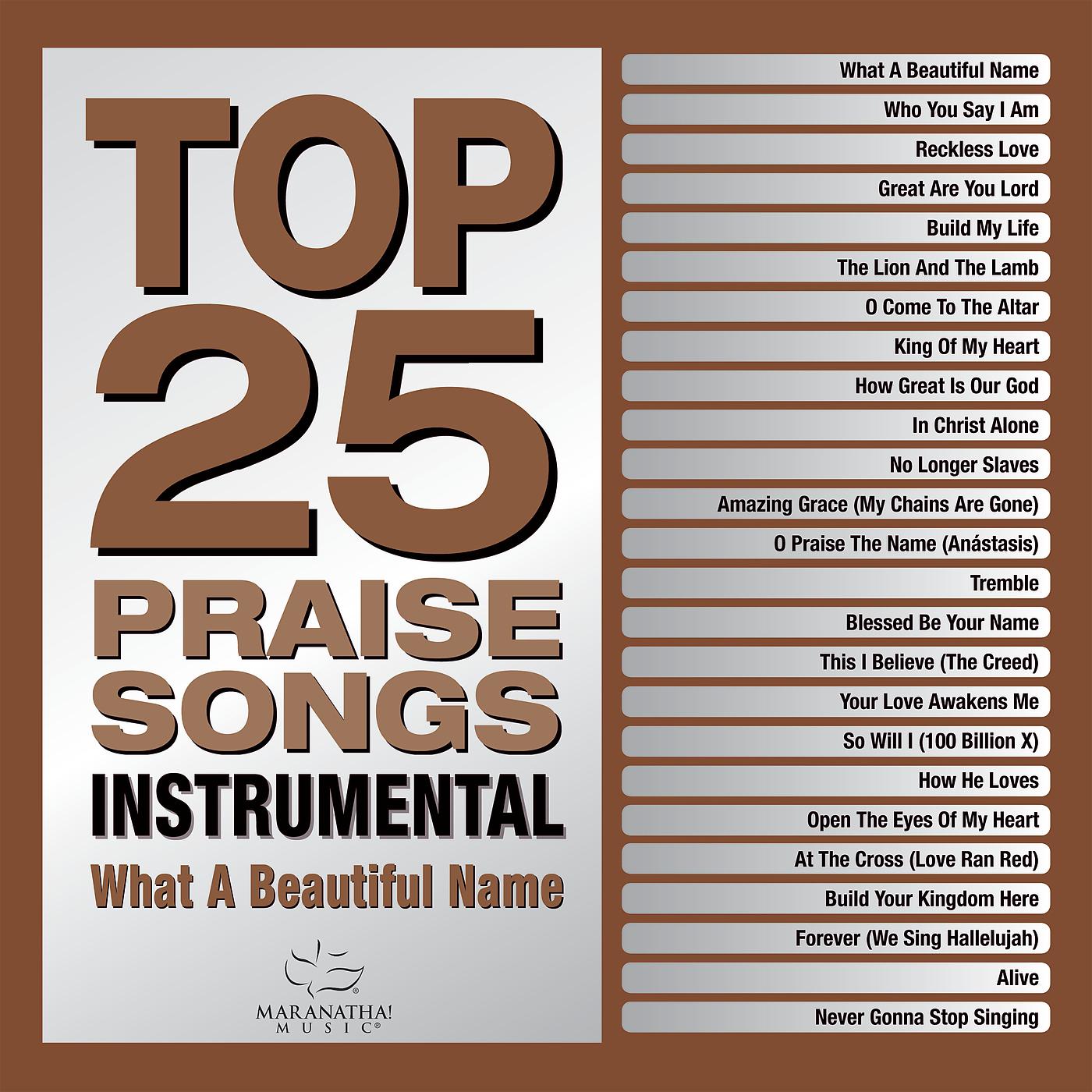 Постер альбома Top 25 Praise Songs Instrumental - What A Beautiful Name