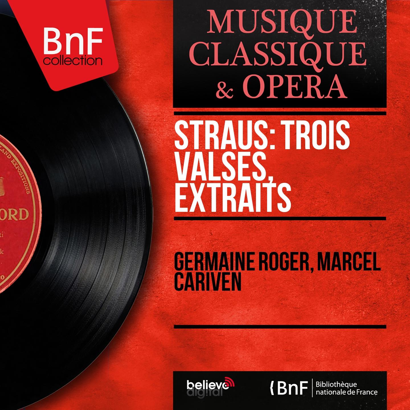Постер альбома Straus: Trois valses, extraits (Mono Version)