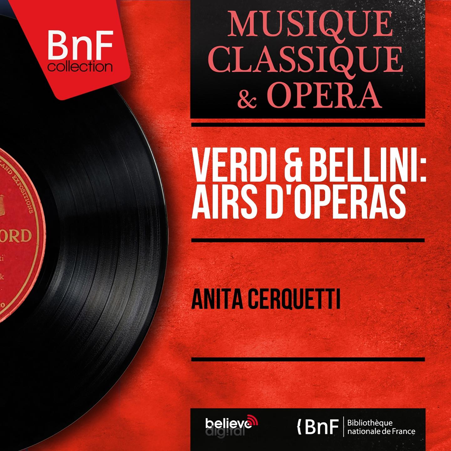 Постер альбома Verdi & Bellini: Airs d'opéras (Mono Version)