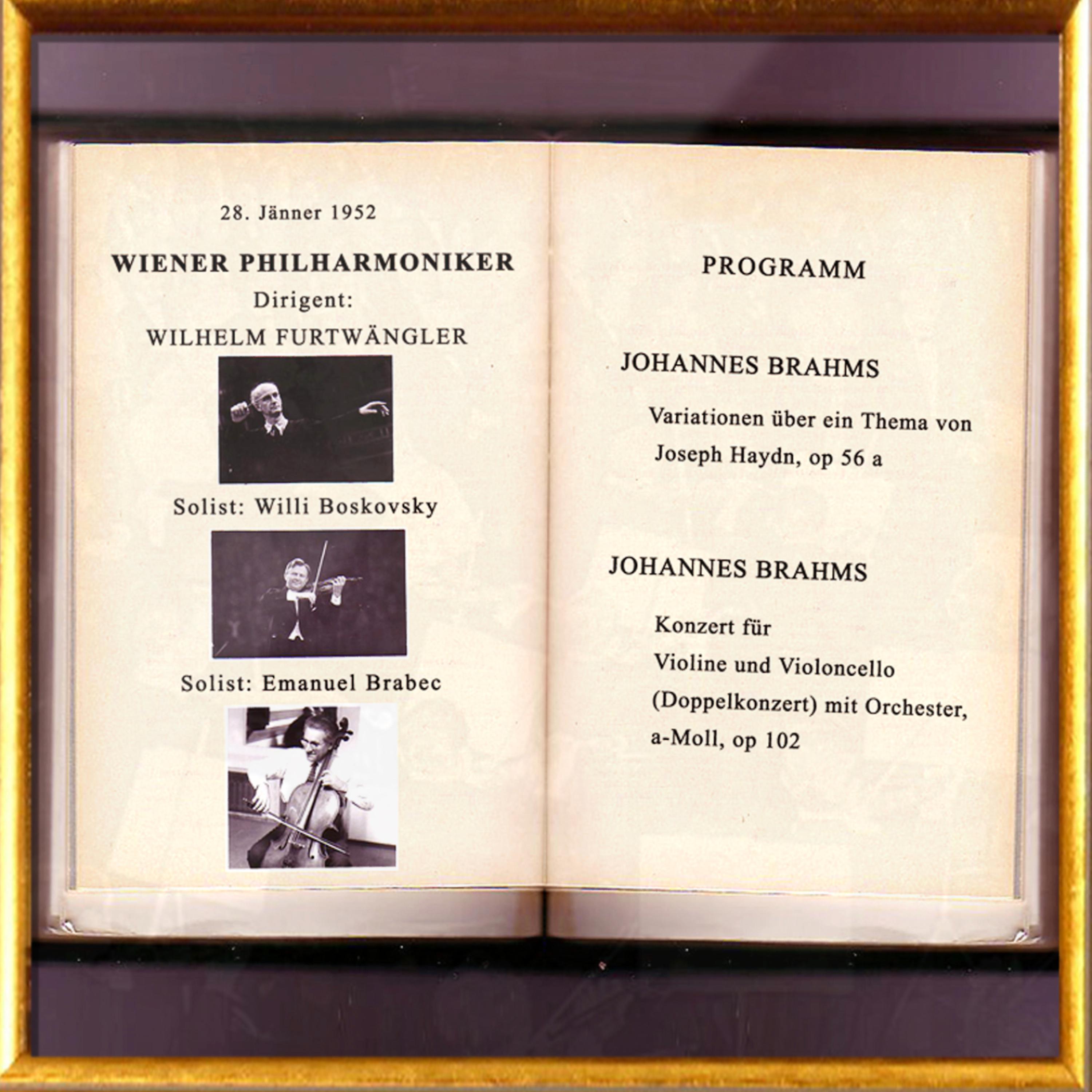 Постер альбома Vienna Philharmonic Orchestra / Wiener Philharmoniker - Joseph Haydn: Variationen über ein Thema, op. 56a; Johannes Brahms: Dopp