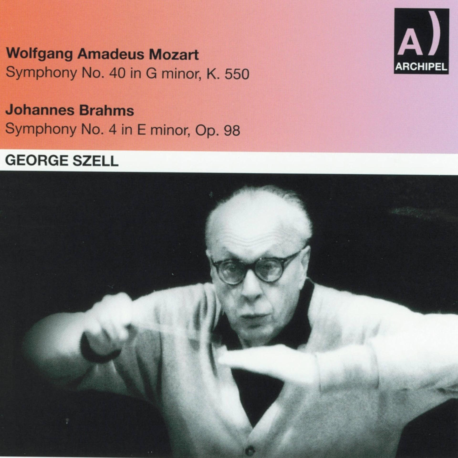 Постер альбома Wolfgang Amadeus Mozart: Symphony No. 40 In G minor,  K. 550 - Johannes Brahms : Symphony No. 4 In E minor, Op. 98