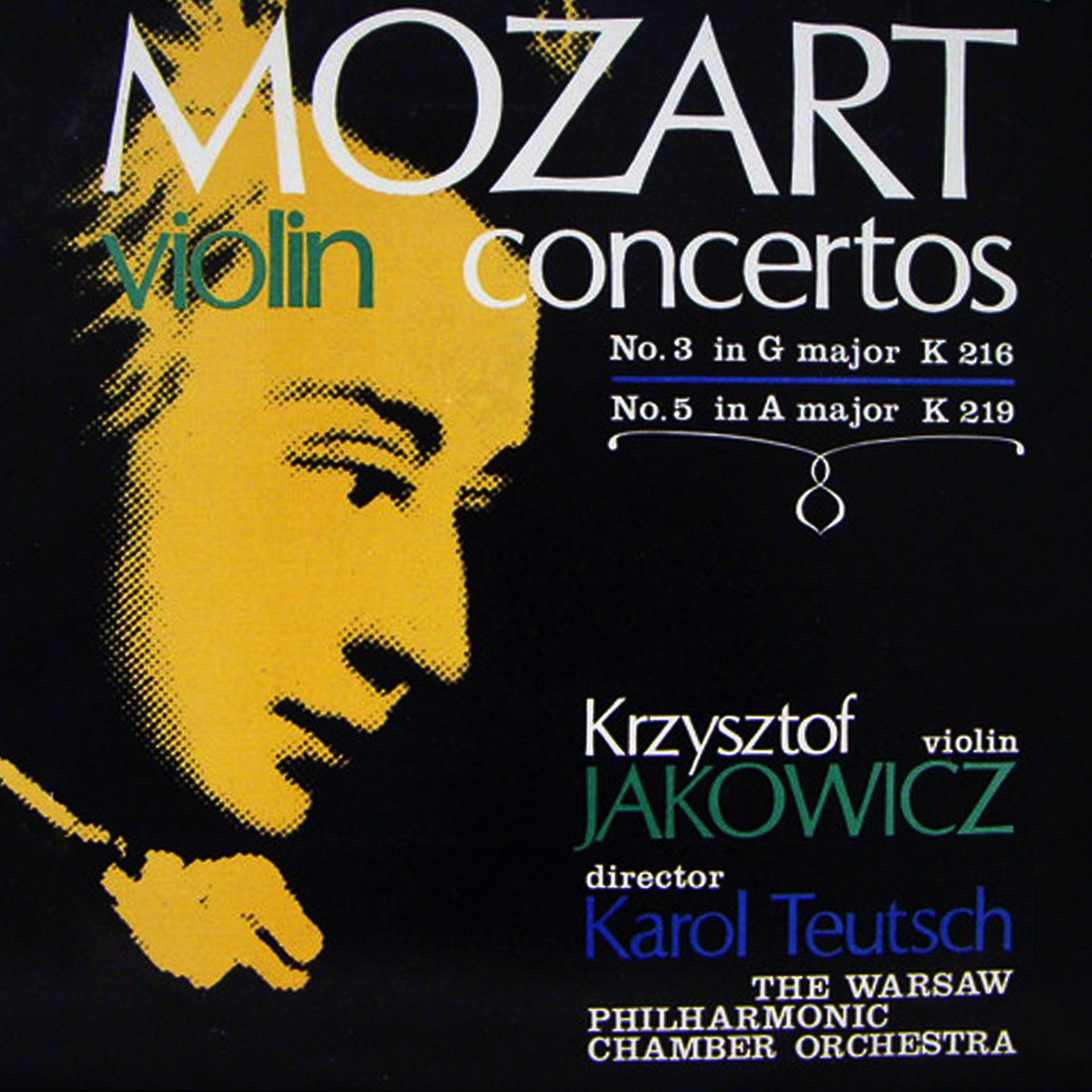 Постер альбома Mozart Violin Concertos G Major, A Major