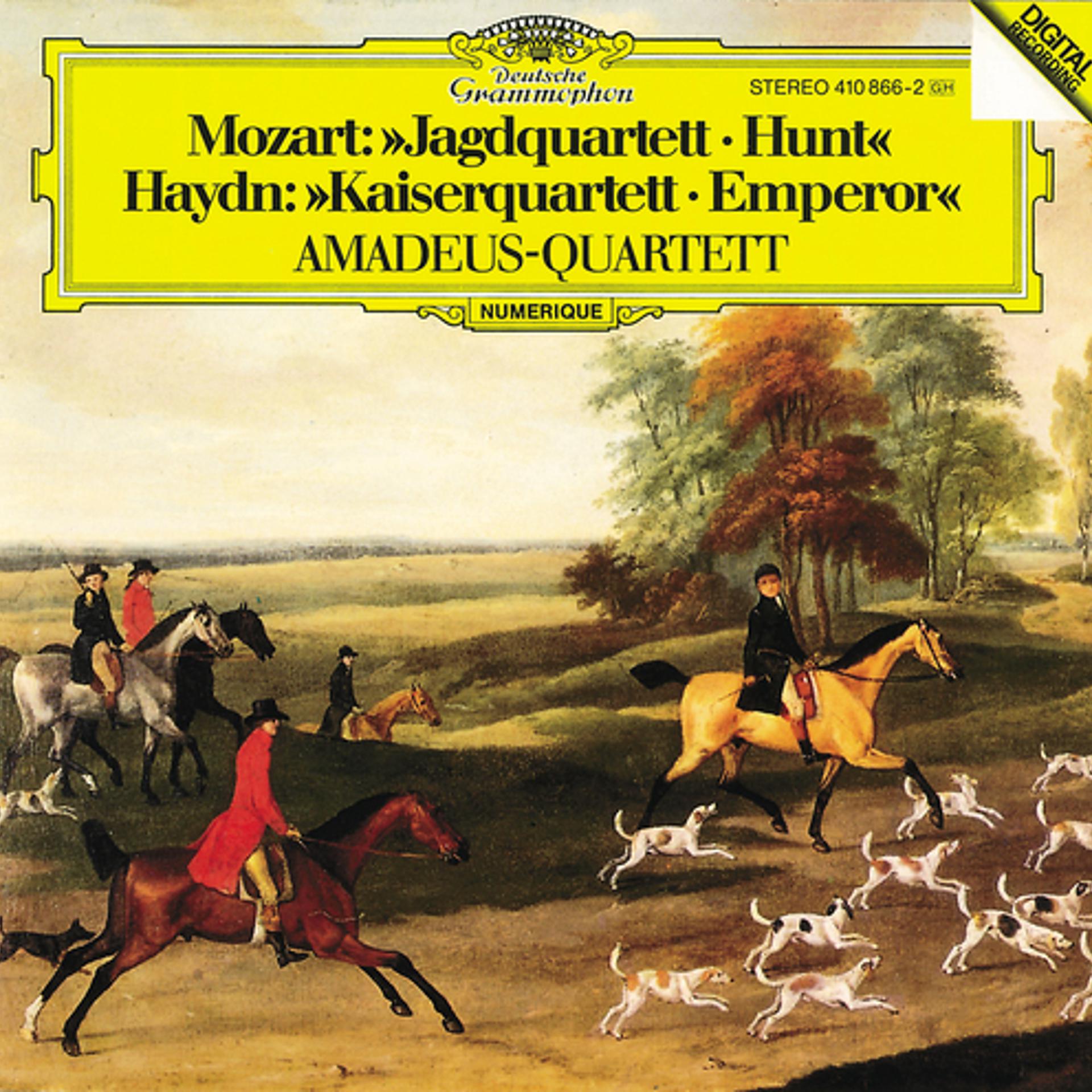 Постер альбома Haydn: String Quartet in C, Op. 76 No. 3, "Emperor" / Mozart: String Quartet in B, KV 458, "The Hunt"