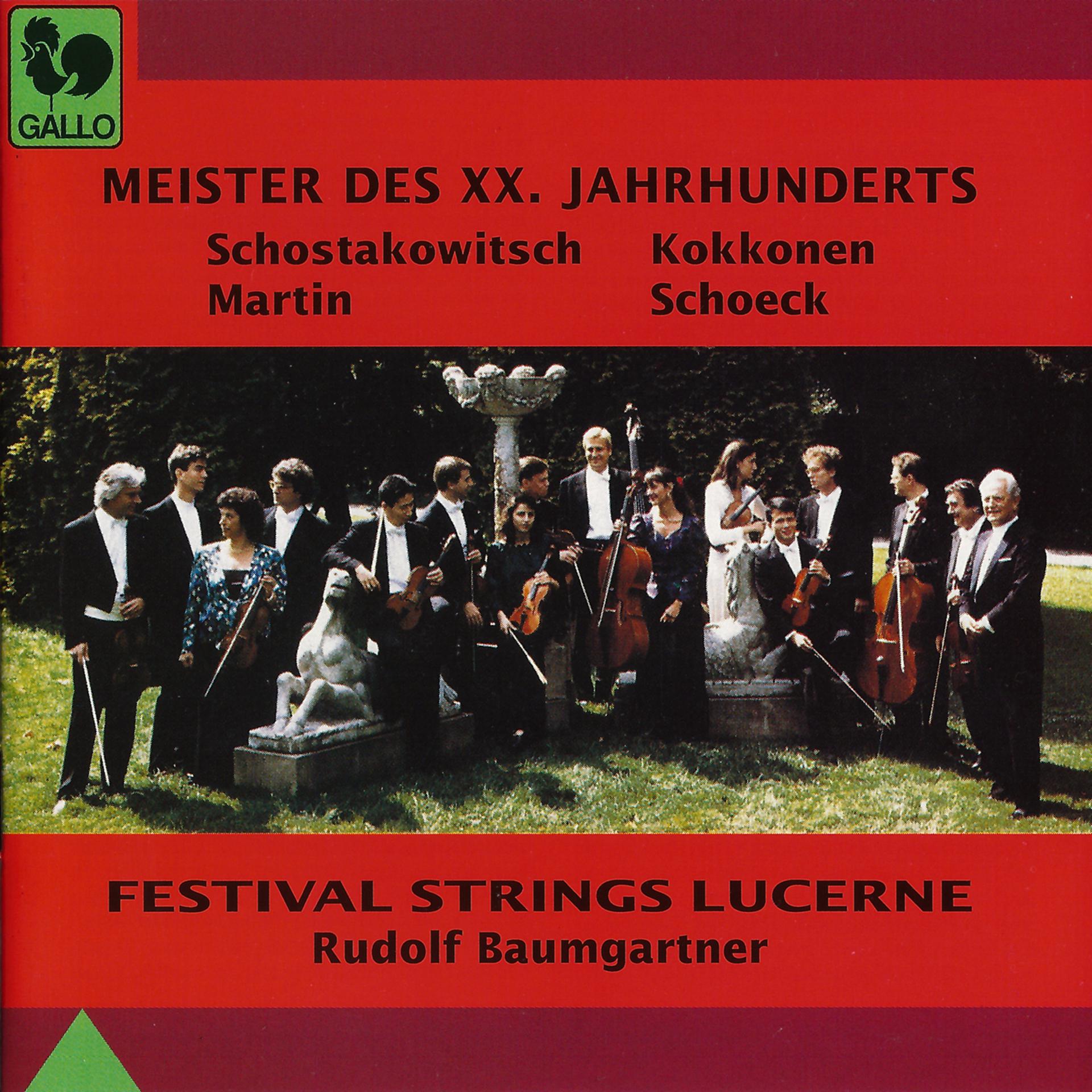 Постер альбома Shostakovich, Kokkonen, Martin, Schoeck: Meister des XX. Jahrhunderts