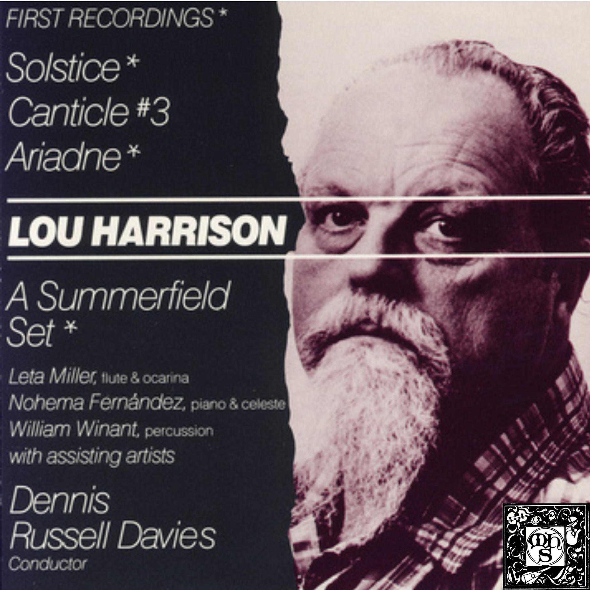 Постер альбома Harrison: Suites from the Ballet "Solstice"; A Summerfield Set for Solo Piano; Ariadne; Canticle #3