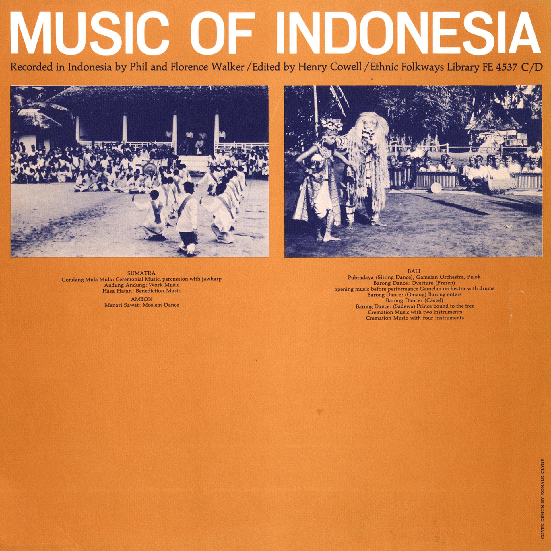 Постер альбома Music of Indonesia, Vol. 1 and Vol. 2