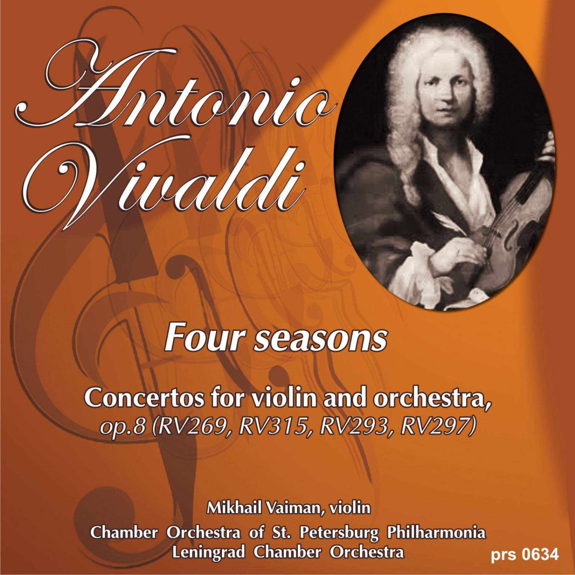 Постер альбома Antonio Vivaldi. Four Seasons. Concertos for Violin and Orchestra, Op.8: Concerto No.4 in F Minor, "Winter"