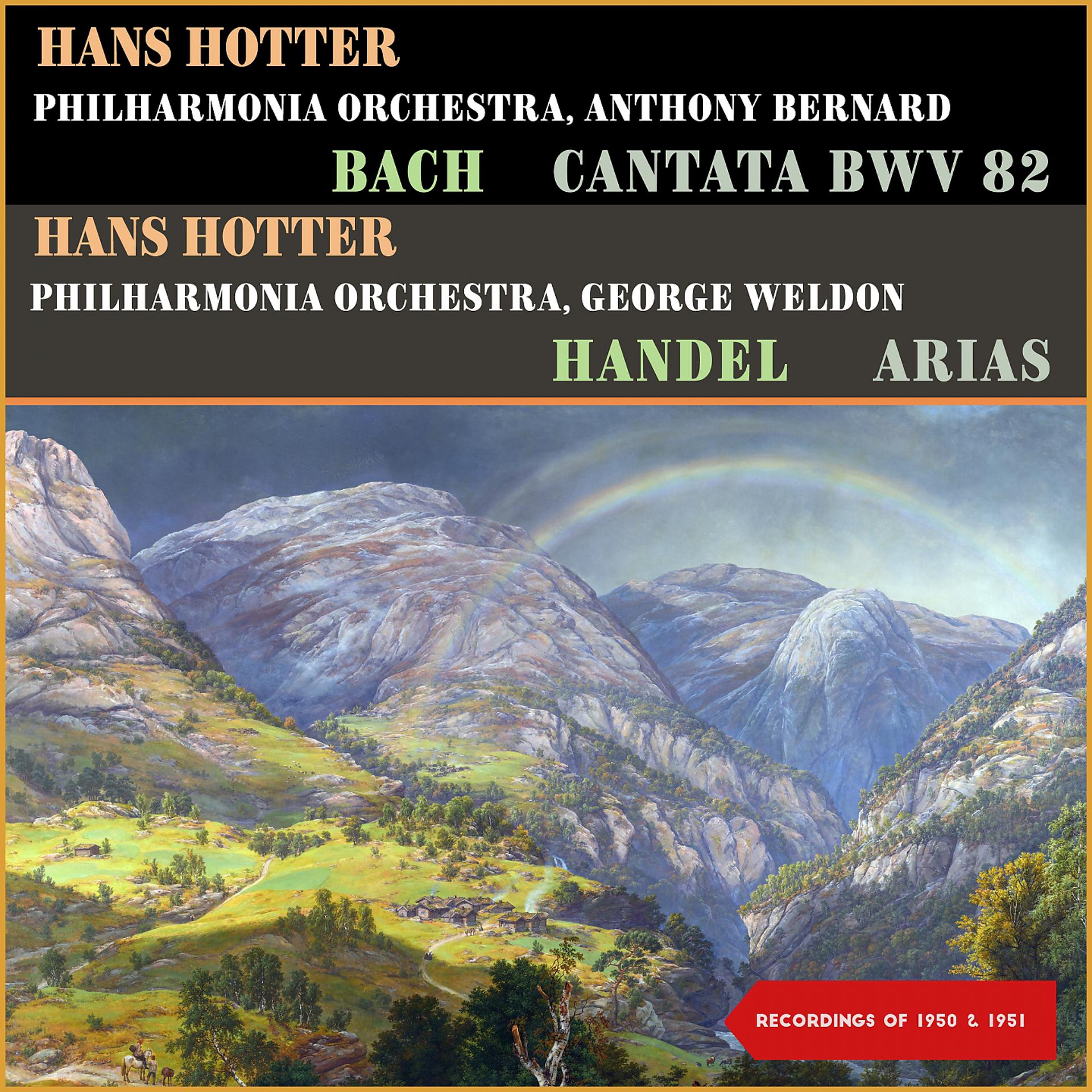 Постер альбома Bach: Cantata Bwv 82 - Handel: Arias