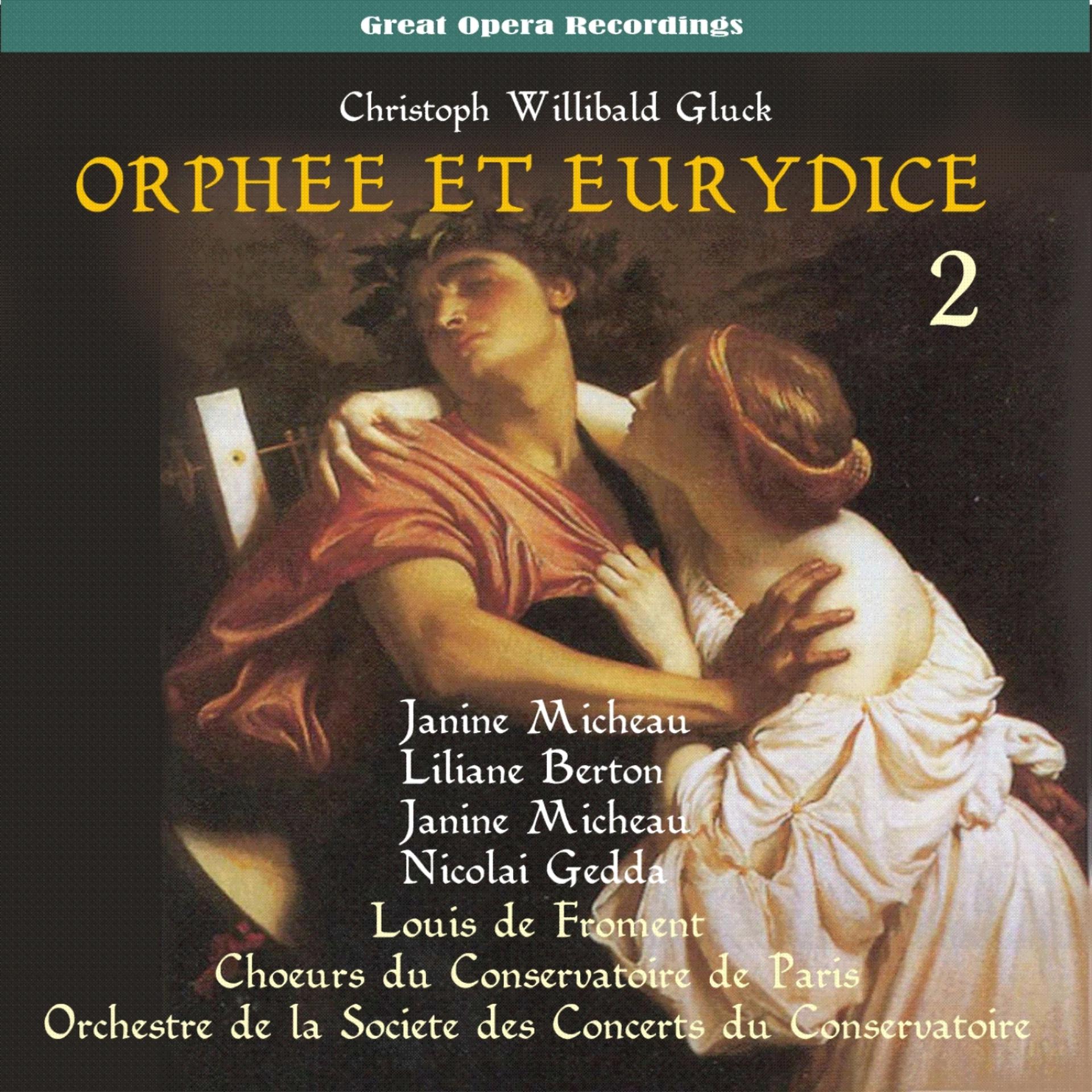 Постер альбома Gluck: Orphée et Eurydice (1957) , Vol. 2