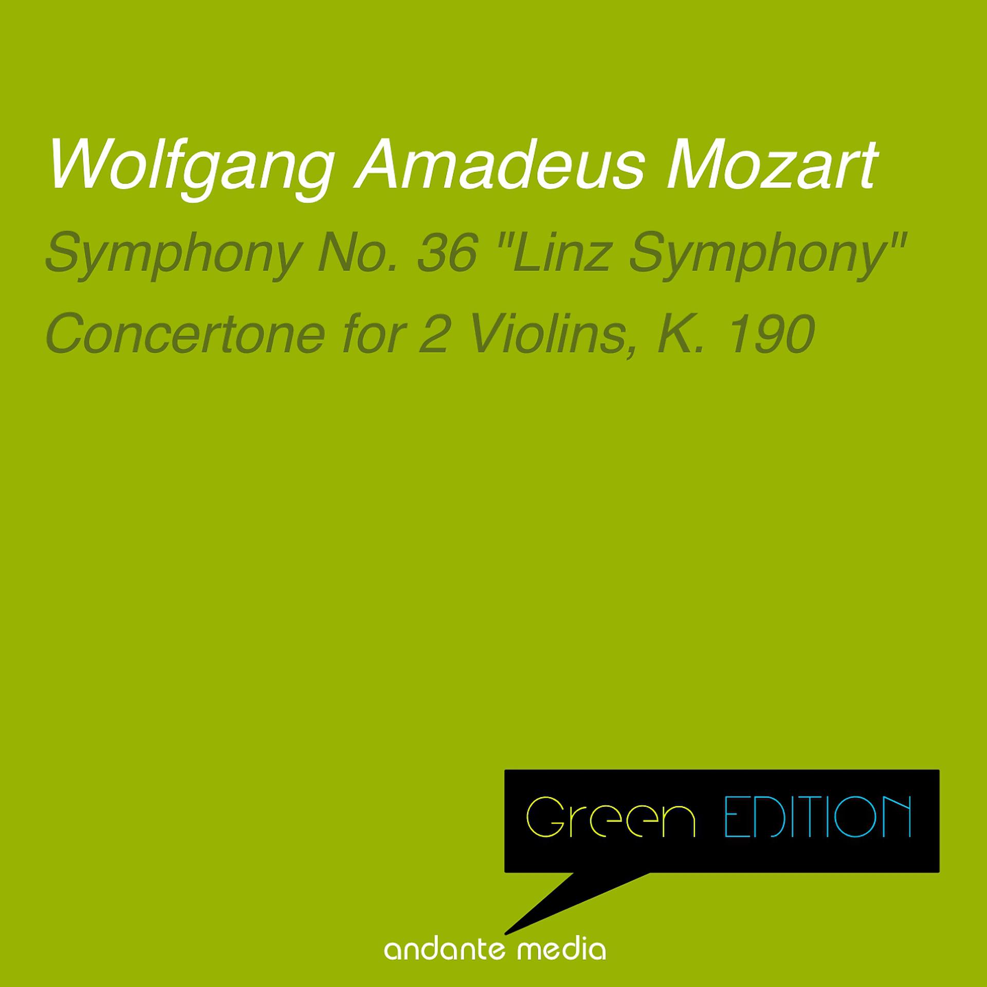 Постер альбома Green Edition - Mozart: Symphony No. 36, K. 425 & Concertone for 2 Violins, K. 190