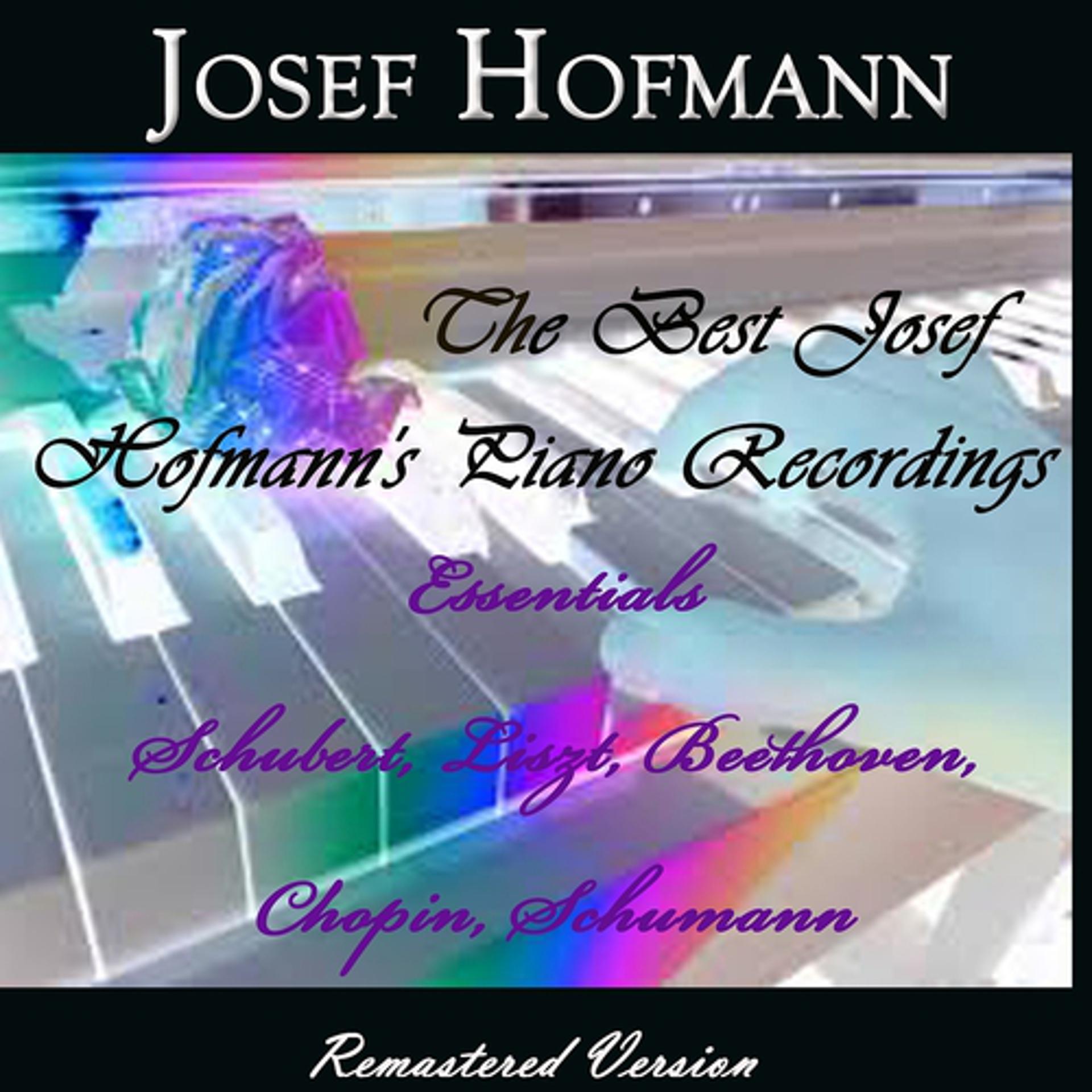 Постер альбома The Best Josef Hofmann's Piano Recordings (Essentials Schubert, Liszt, Beethove, Chopin, Schumann)