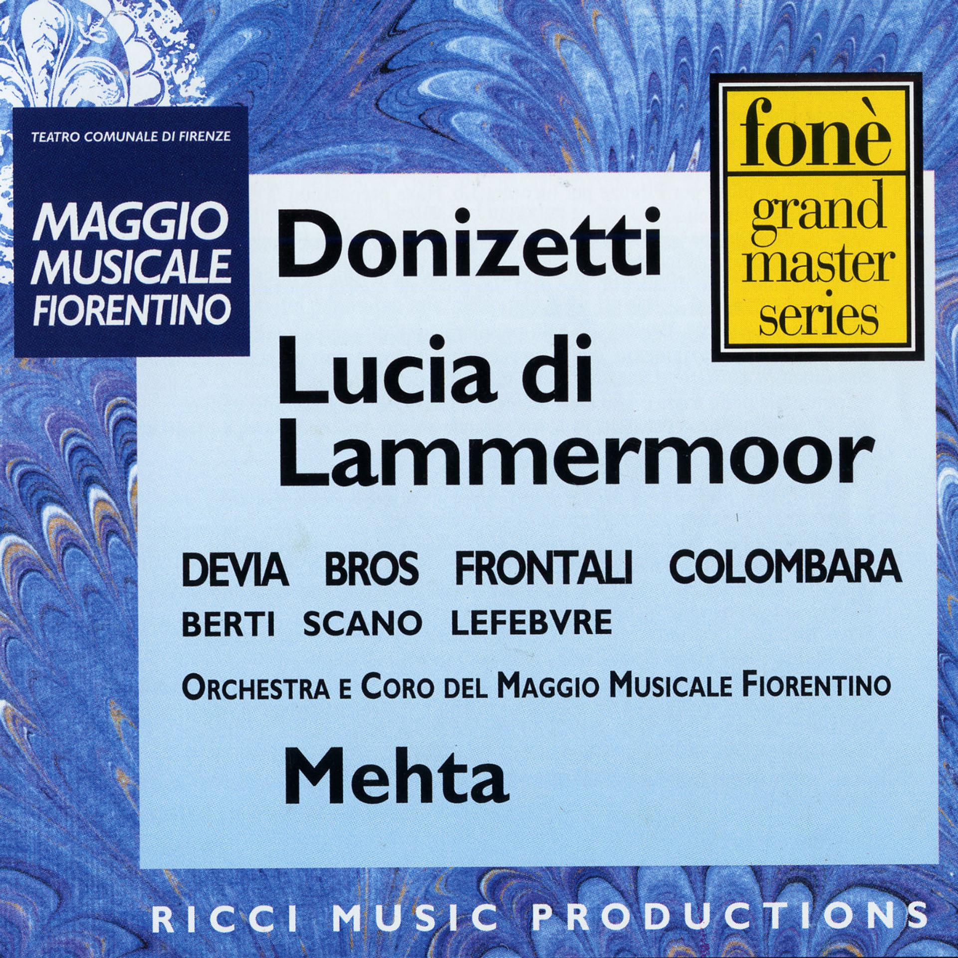 Постер альбома Gaetano Donizetti: Lucia Di Lammermoor