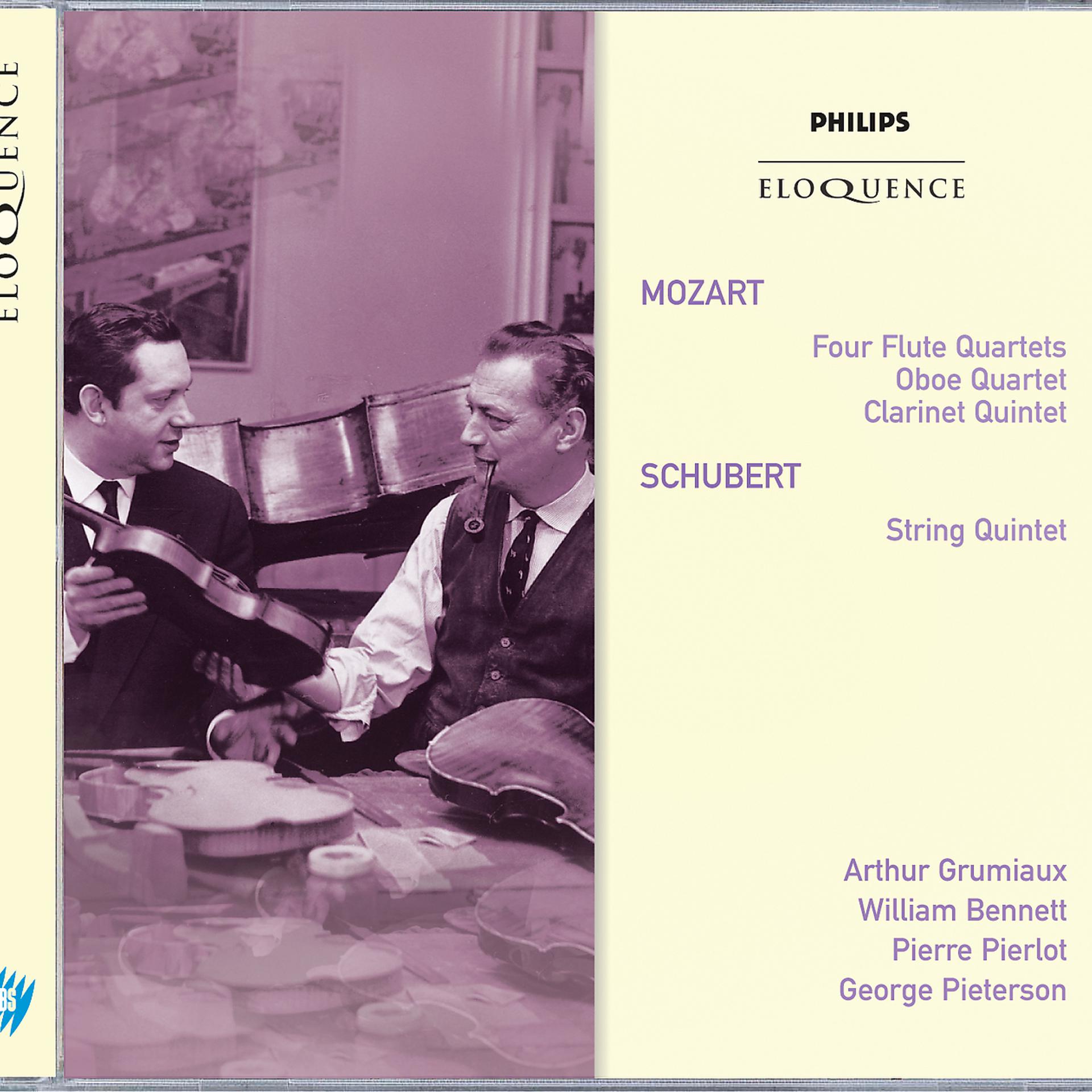 Постер альбома Mozart: Four Flute Quartets; Oboe Quartet; Clarinet Quintet; Schubert: String Quintet