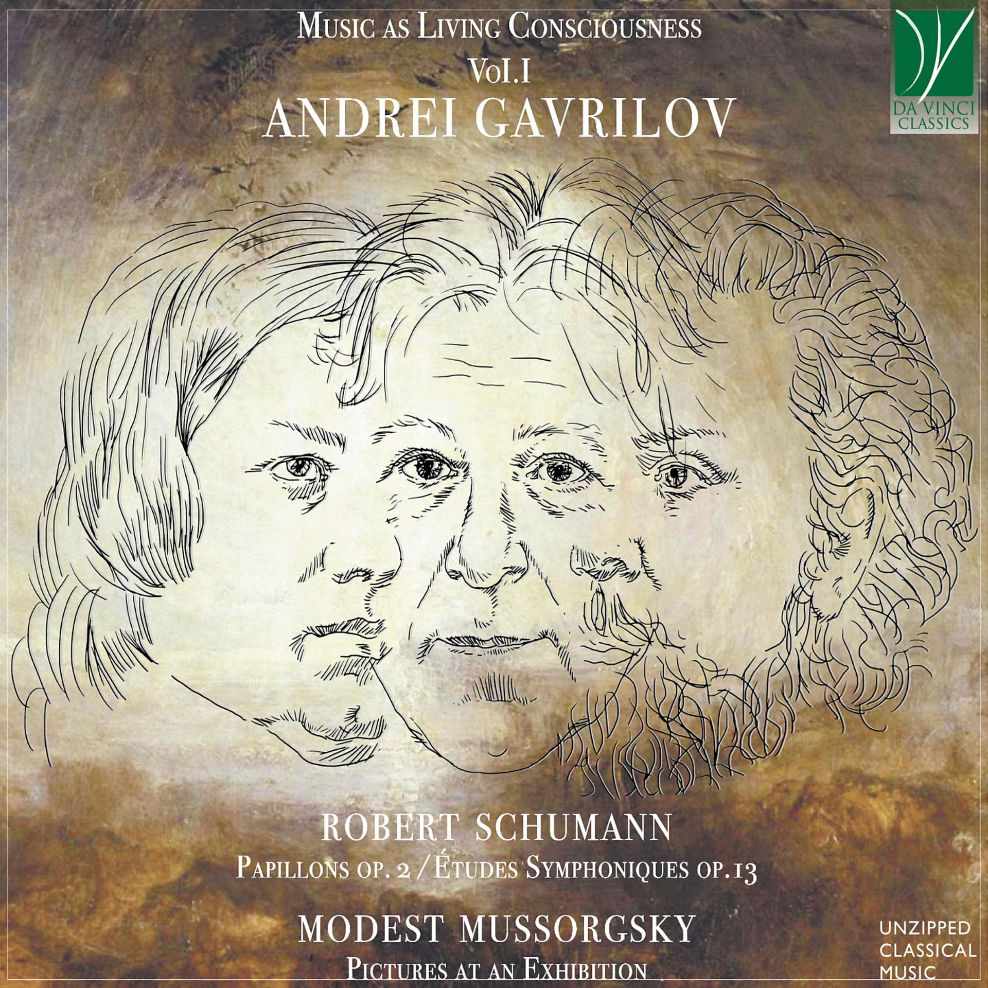 Постер альбома Music as Living Consciousness Vol. 1 - Schumann: Papillons Op. 2 & Études Symphoniques Op.13 - Musorgsky: Pictures at an Exhibition