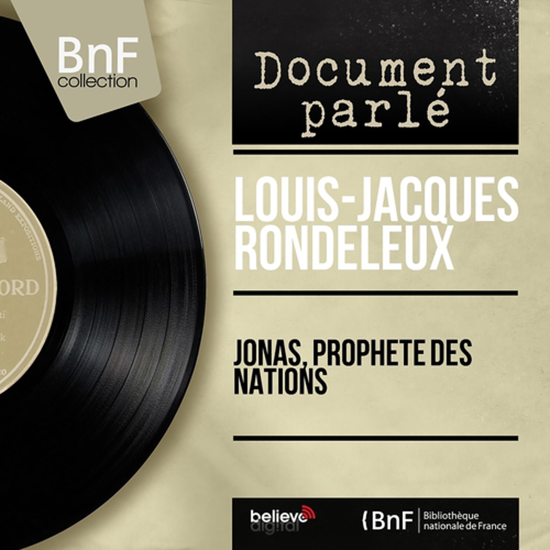 Постер альбома Jonas, prophète des nations (Mono Version)