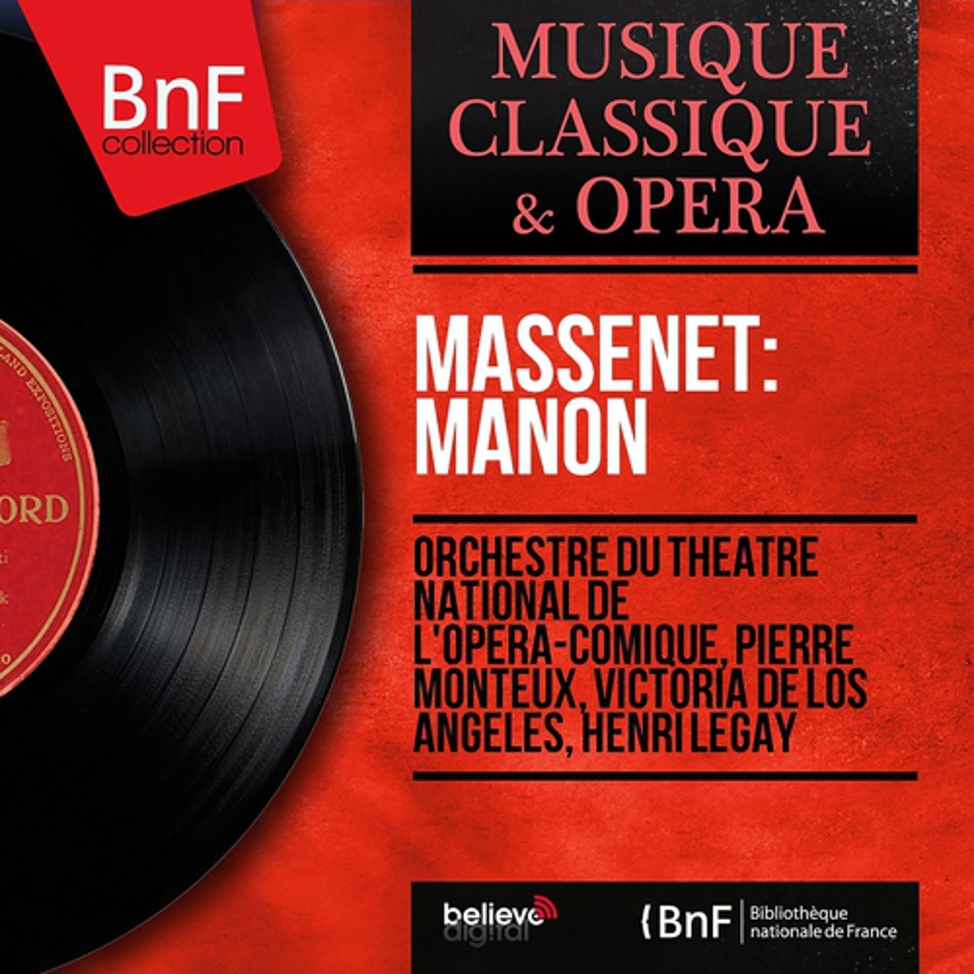 Постер альбома Massenet: Manon (Mono Version)
