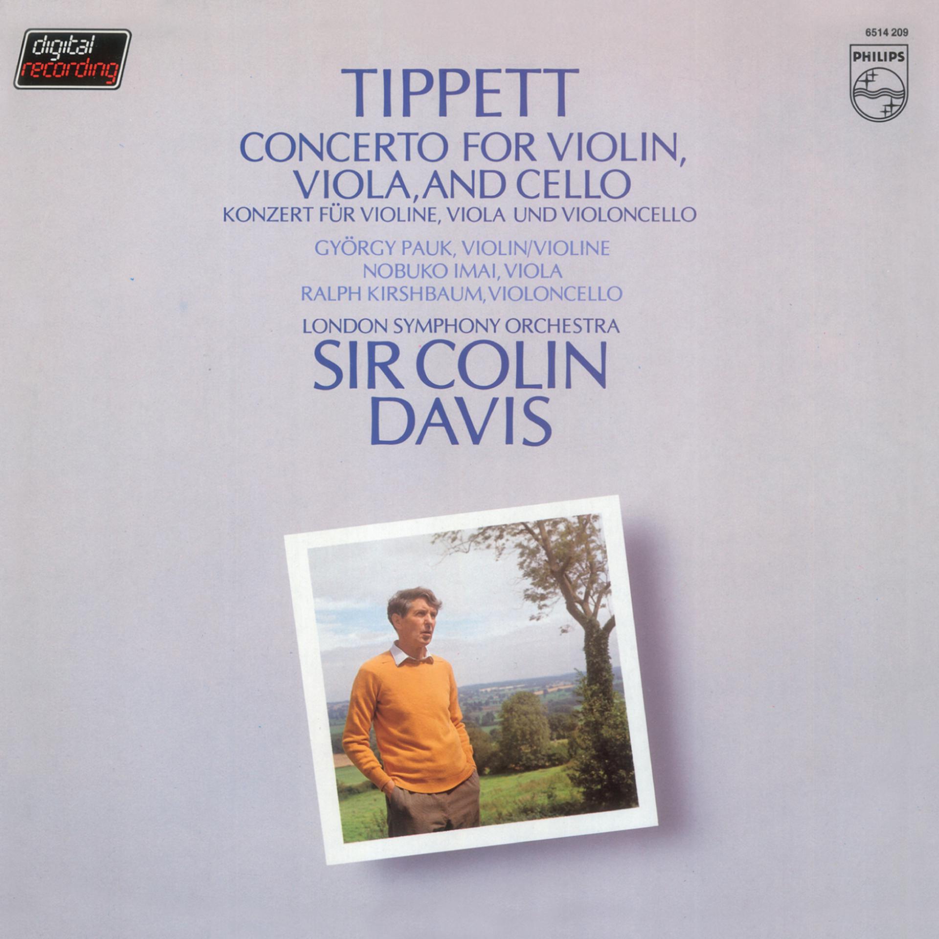 Постер альбома Tippett: Concerto For Violin, Viola & Cello