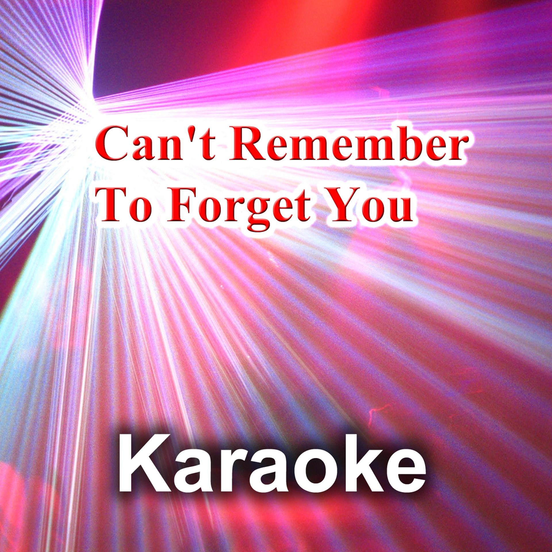 Постер альбома Can't Remember to Forget You (Karaoke Version)