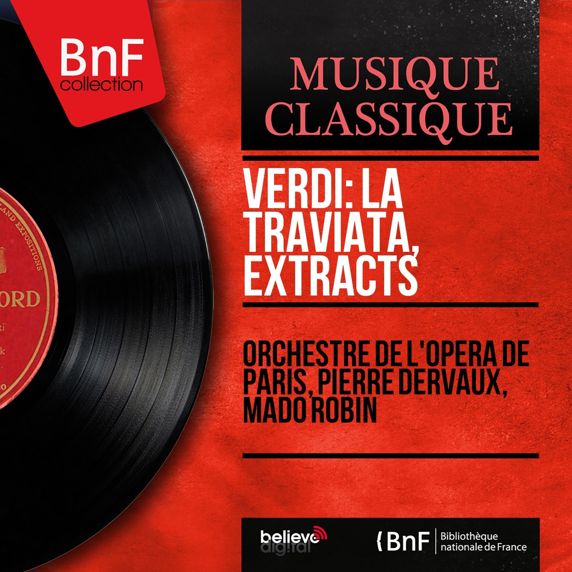 Постер альбома Verdi: La traviata, Extracts (French Version, Mono Version)