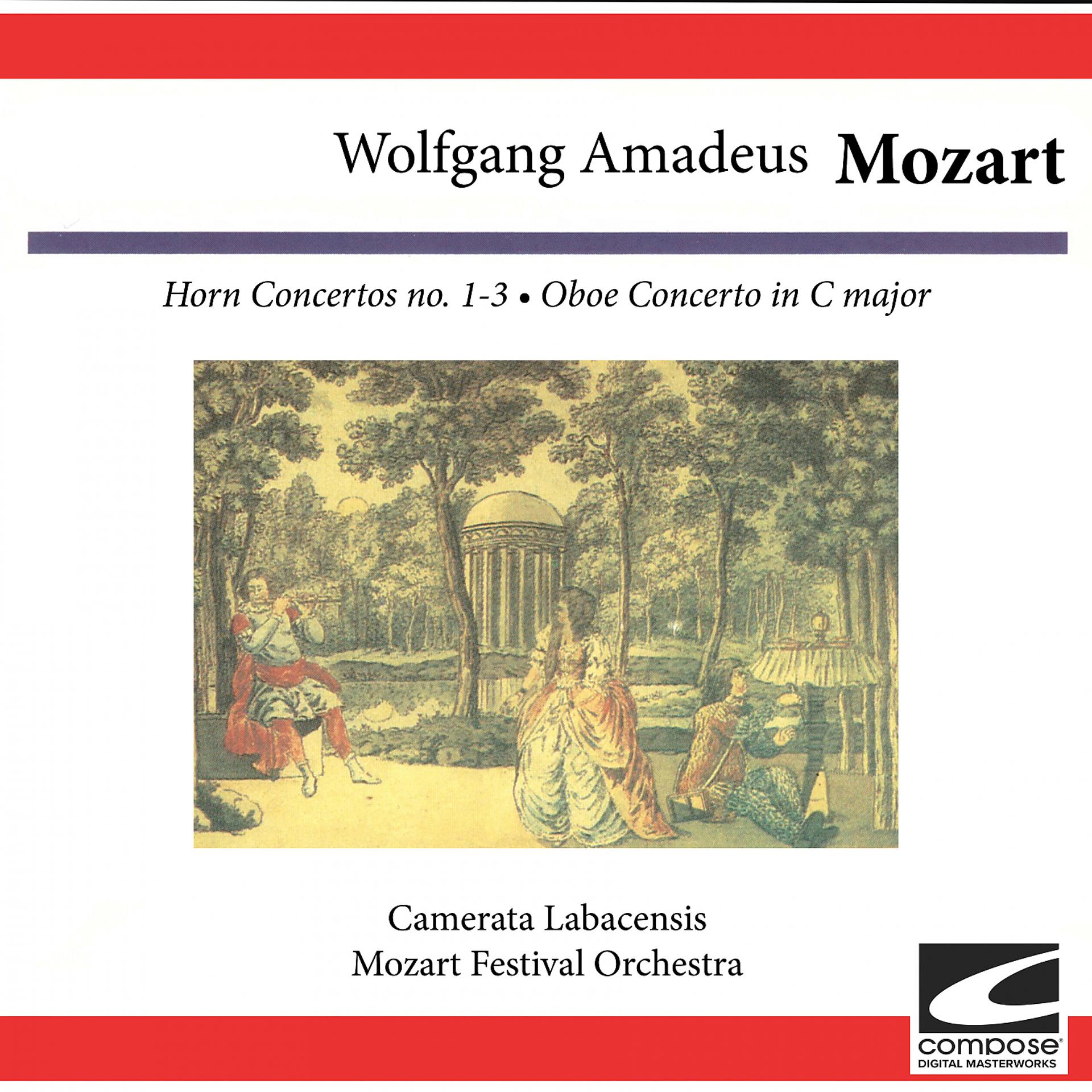 Постер альбома Wolfgang Amadeus Mozart: Horn Concertos no. 1-3 - Oboe Concerto in C major
