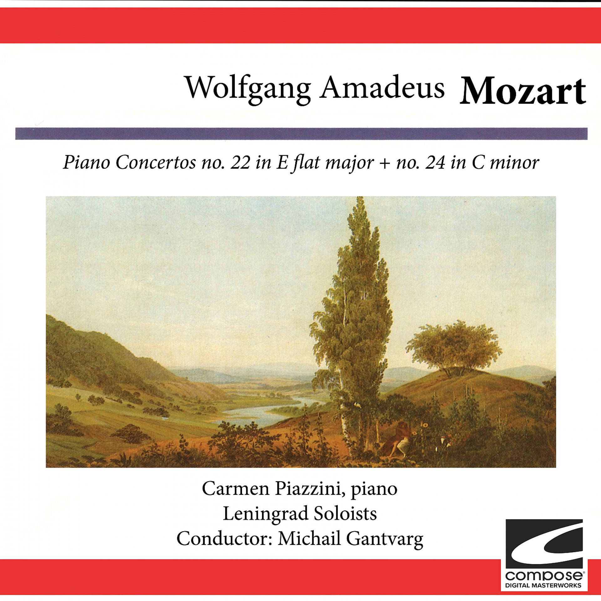 Постер альбома Wolfgang Amadeus Mozart: Piano Concertos no. 22 in E flat major - no. 24 in C minor