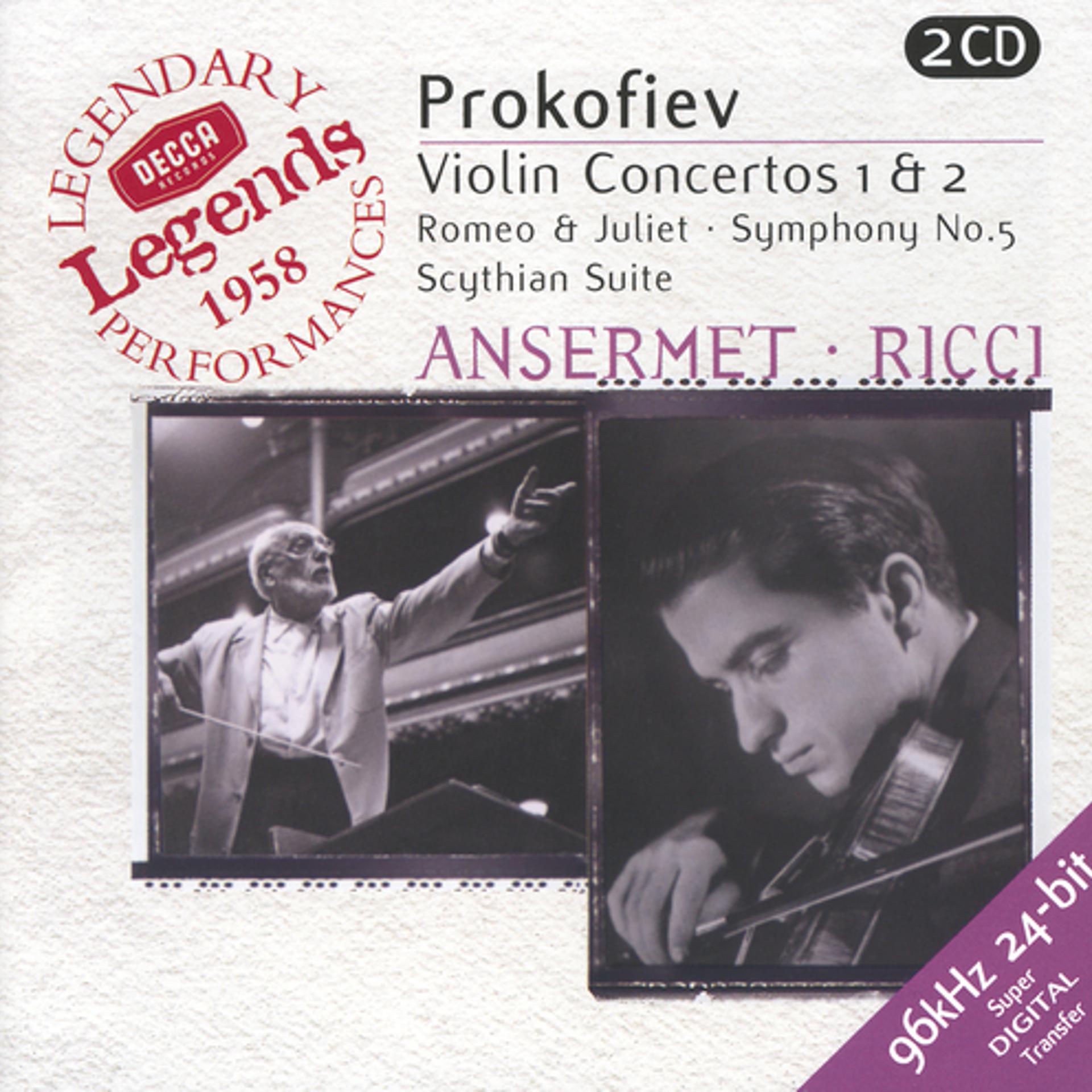 Постер альбома Prokofiev: Violin Concertos Nos.1 & 2; Symphony No.5; Romeo & Juliet etc.