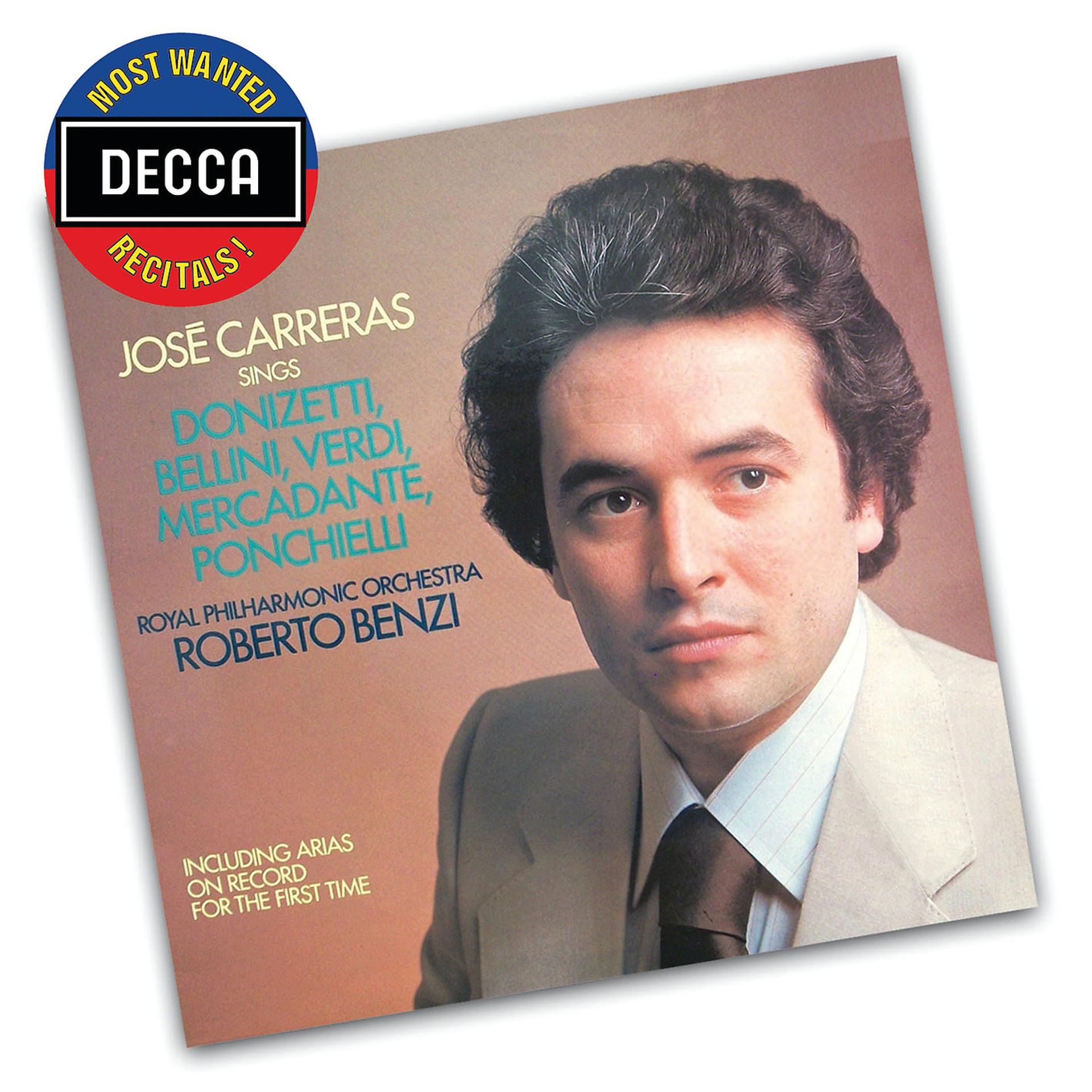 Постер альбома José Carreras Sings Donizetti, Bellini, Verdi, Mercadente, Ponchielli