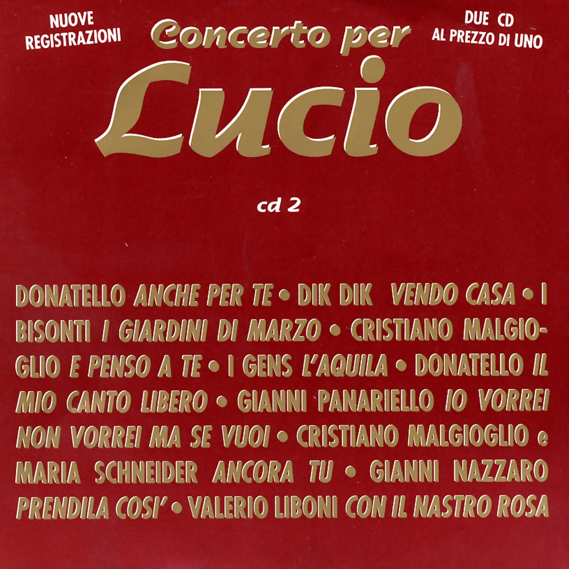 Постер альбома Concerto Per Lucio Vol 2