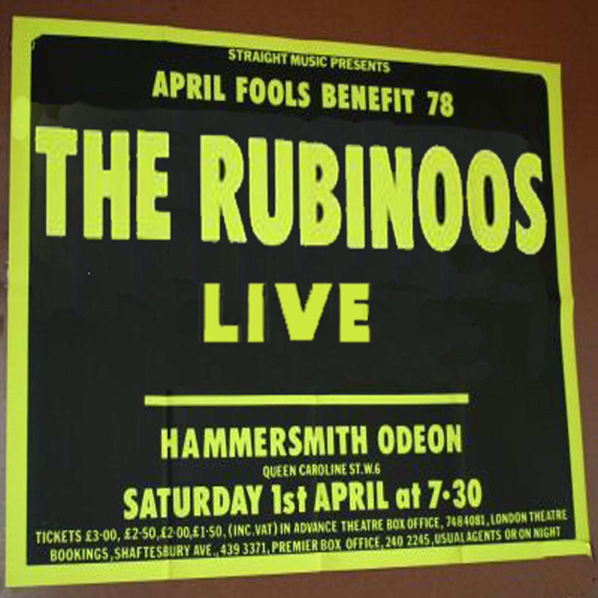 Постер альбома The Rubinoos Live At Hammersmith Odeon