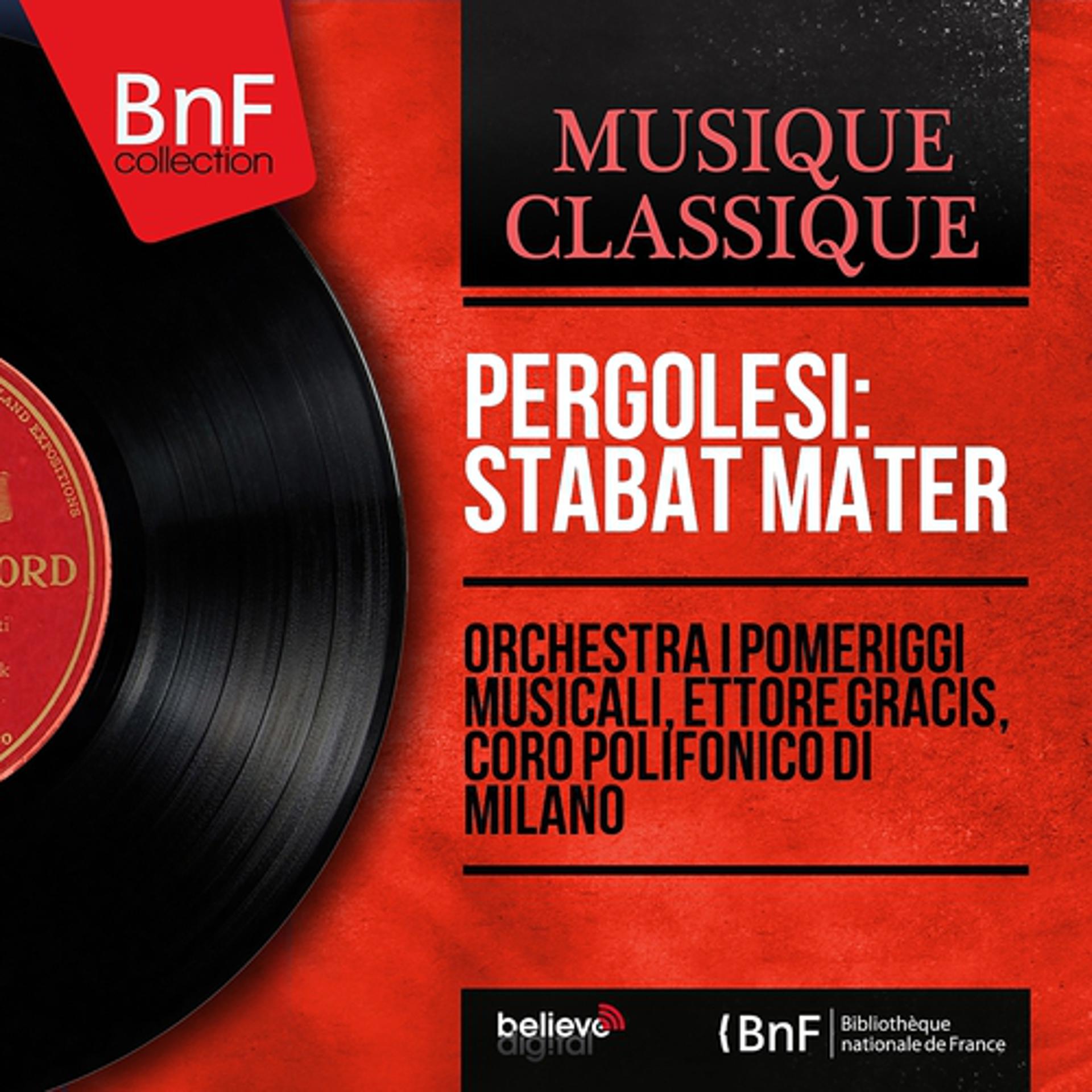 Постер альбома Pergolesi: Stabat mater (Mono Version)