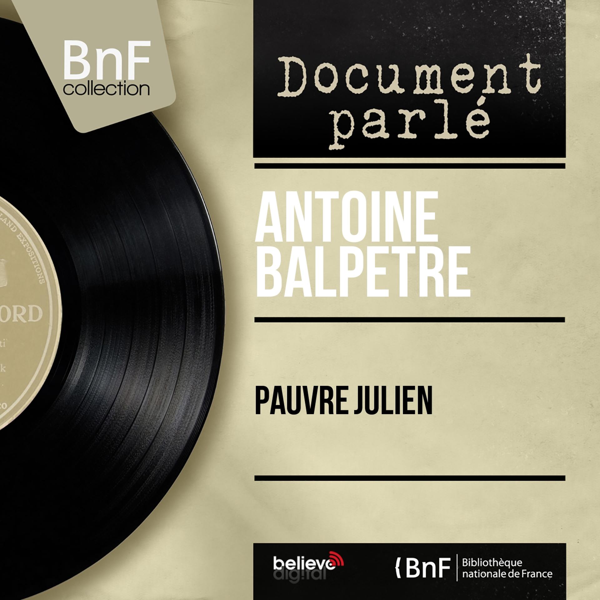 Постер альбома Pauvre Julien (Mono Version)
