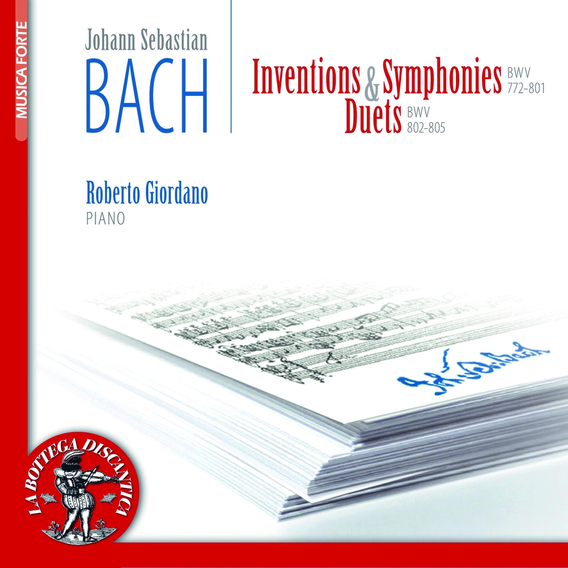 Постер альбома Bach: Inventions, Sinfonia & Duets, BWV 772 - 805