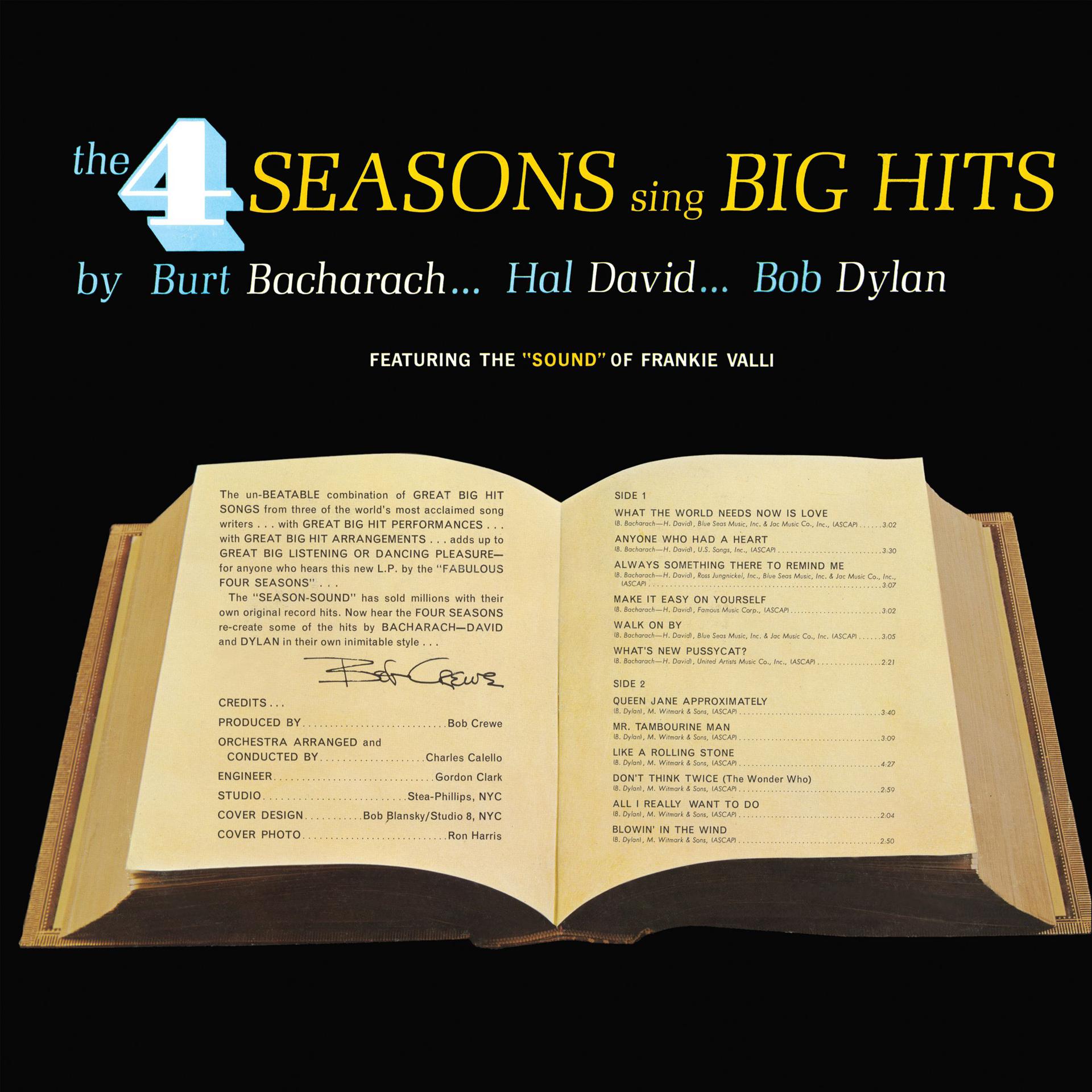 Постер альбома Sing Big hits by Burt Bacharach...Hal David...Bob Dylan