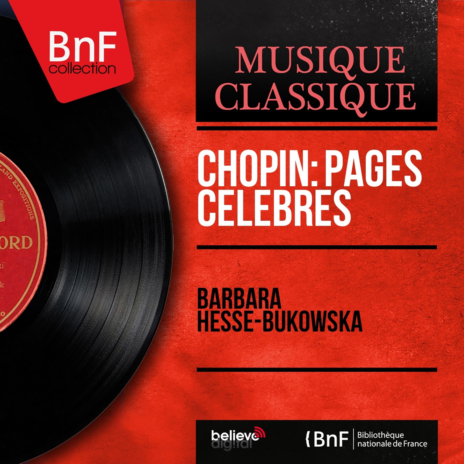 Постер альбома Chopin: Pages célèbres (Mono Version)