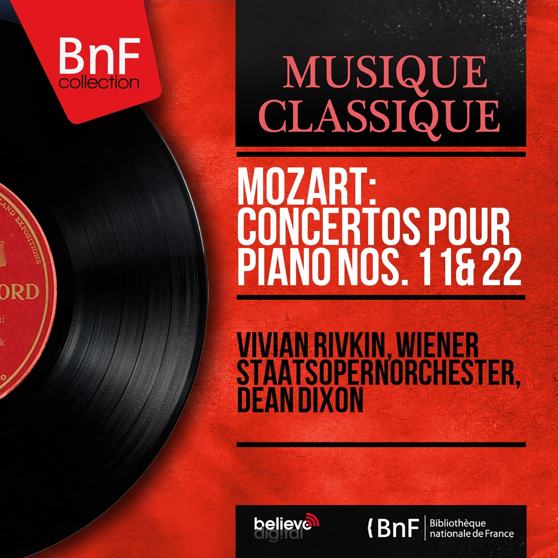 Постер альбома Mozart: Concertos pour piano Nos. 11 & 22 (Mono Version)