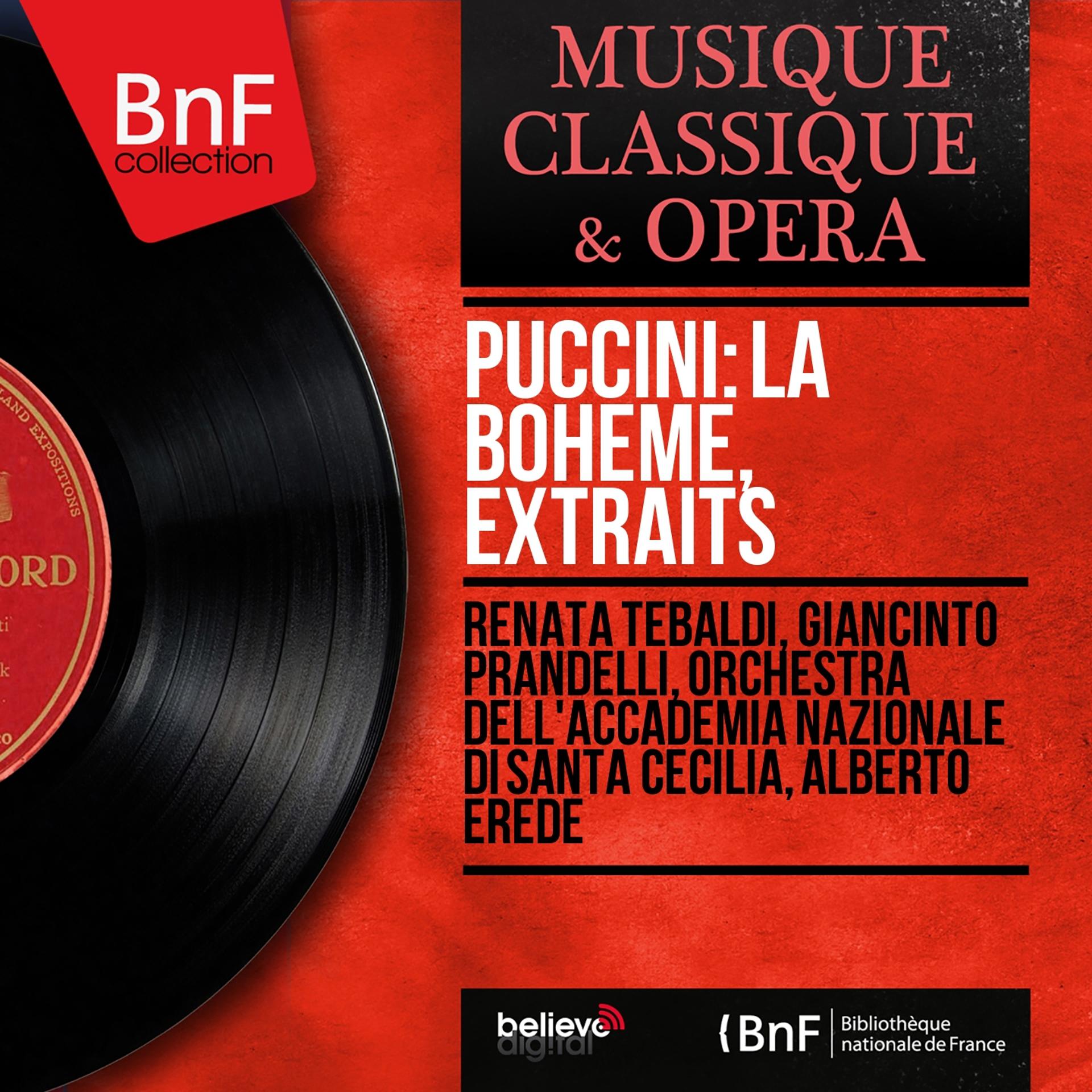 Постер альбома Puccini: La bohème, extraits (Mono Version)