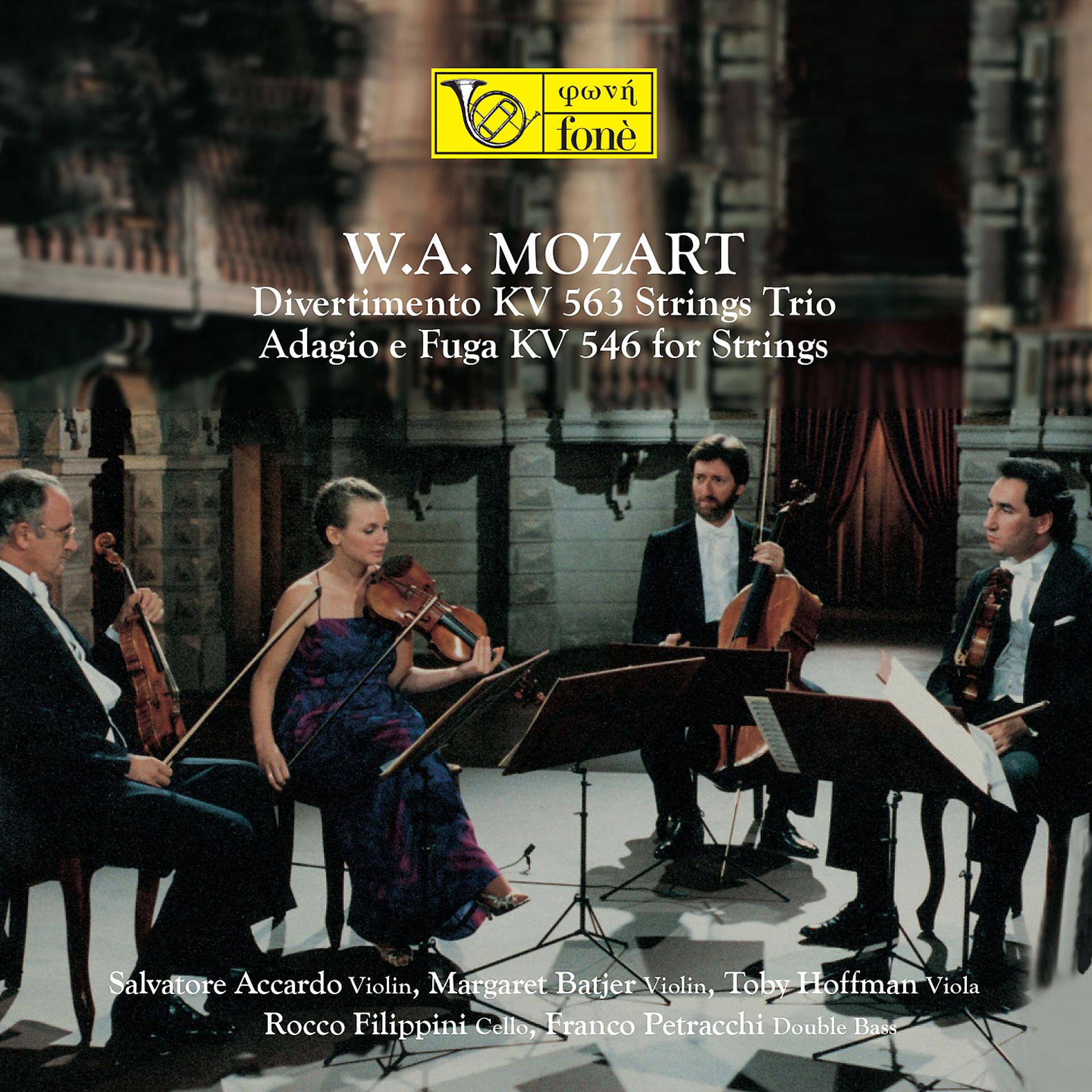 Постер альбома W.A.Mozart Divertimento Kv 563, Adagio E Fuga Kv 546