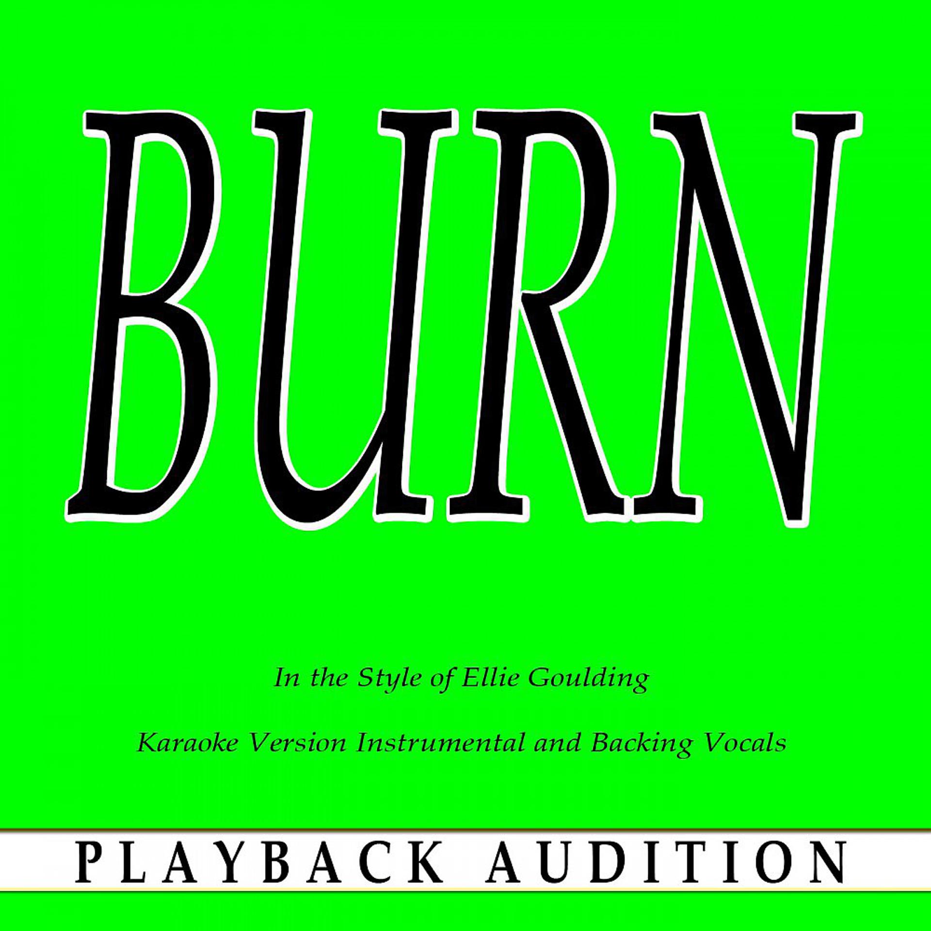 Постер альбома Burn (In the Style of Ellie Goulding) [Karaoke Version]