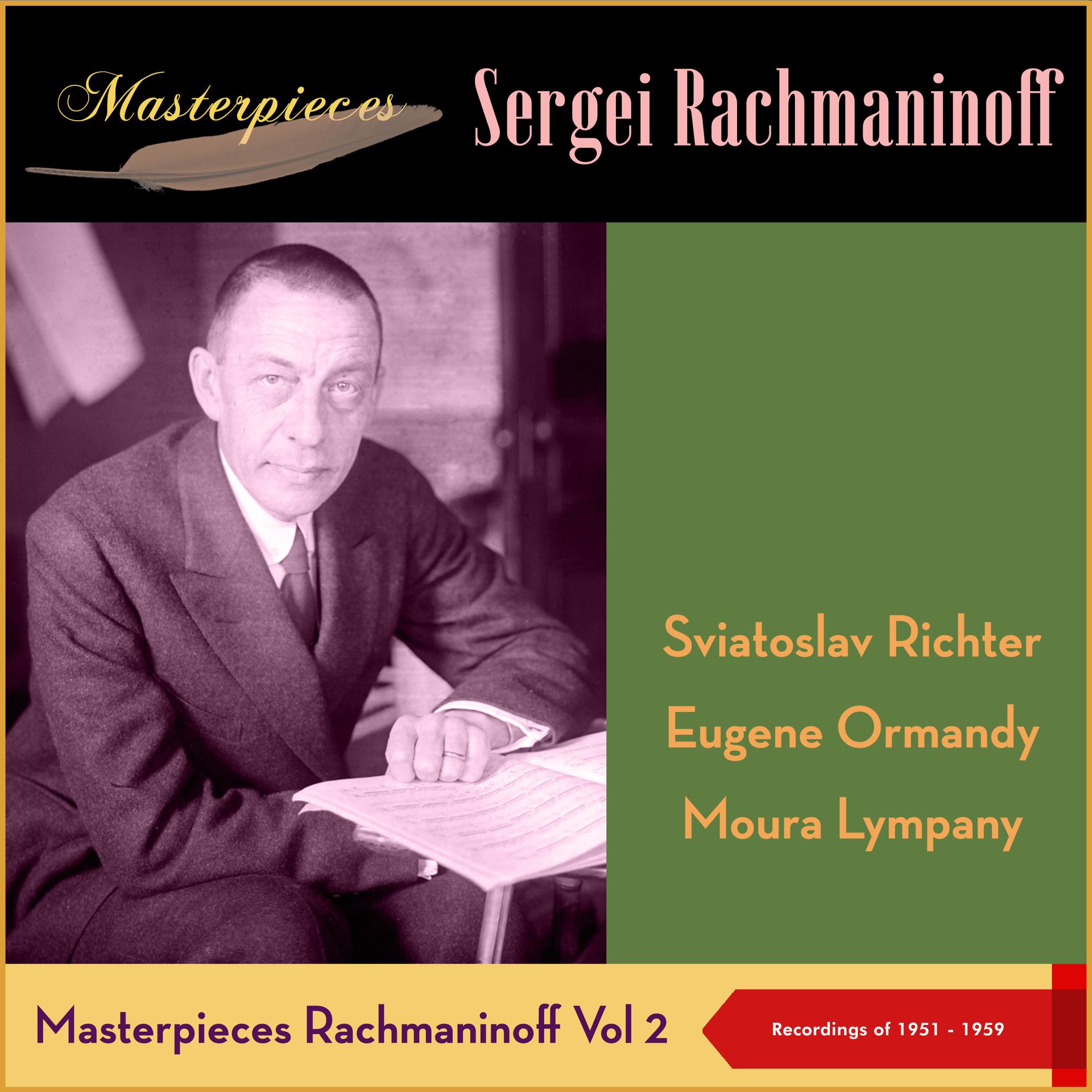 Постер альбома Masterpieces: Sergei Rachmaninoff, Vol. II