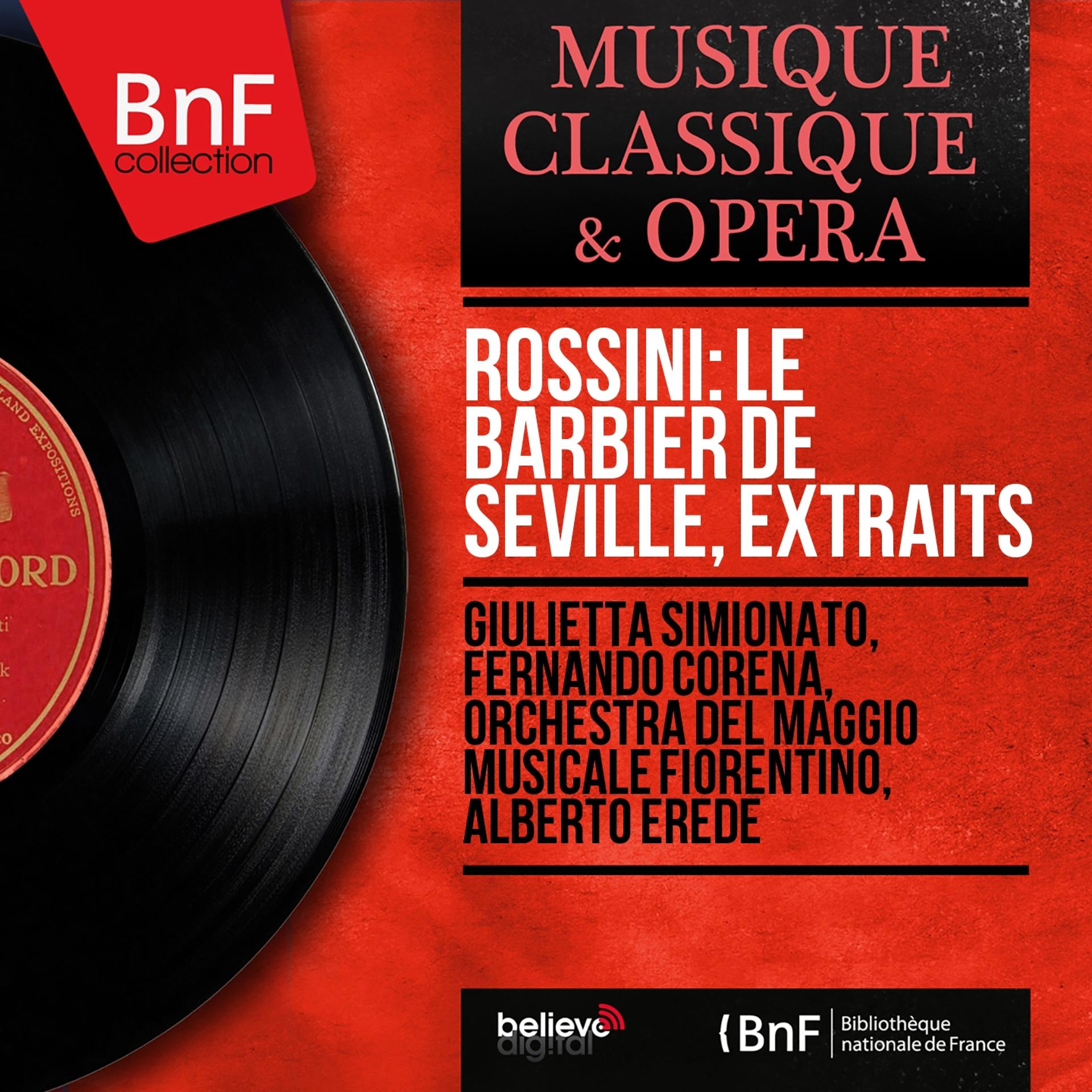 Постер альбома Rossini: Le barbier de Séville, extraits (Mono Version)