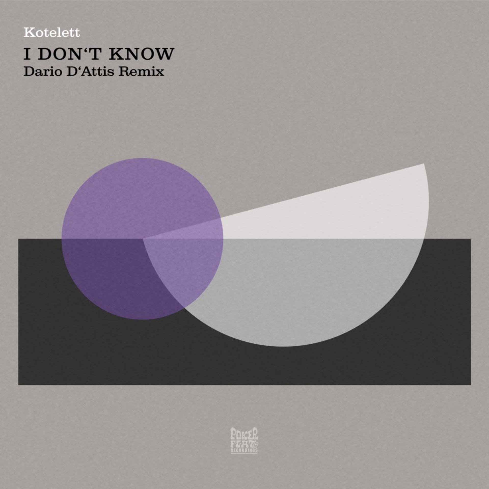 Постер альбома I Don't Know (Dario D'Attis Remix)
